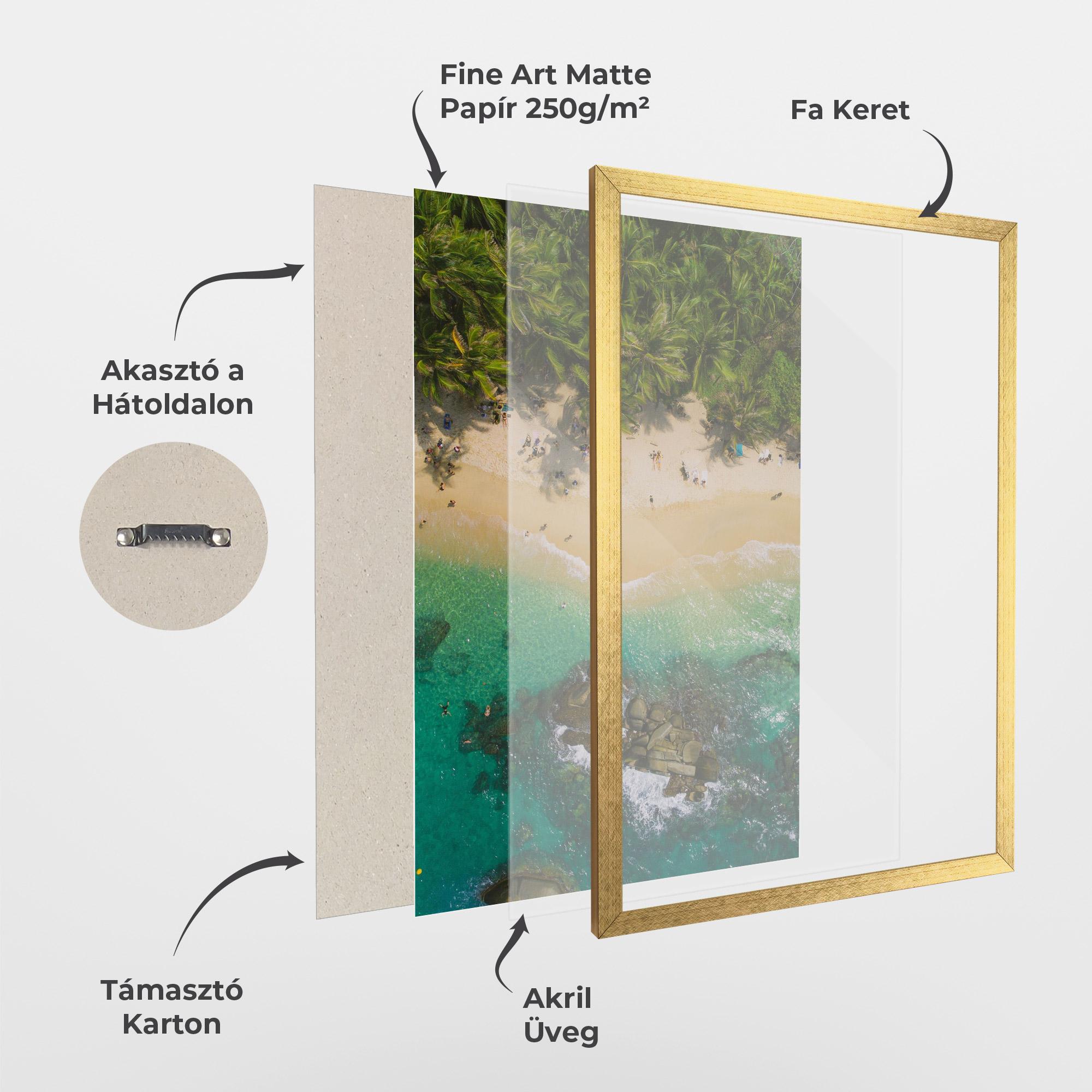 Keretezett Poszter Jungle Beach mockup 1