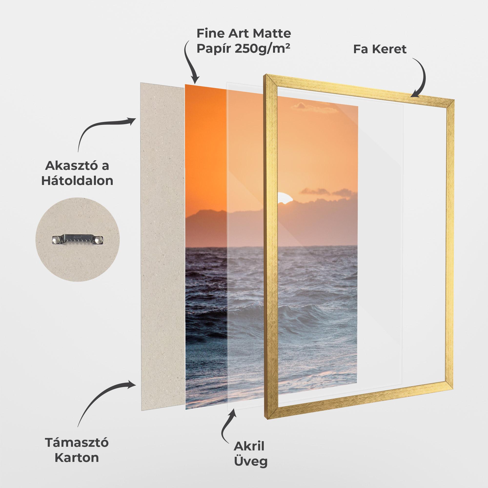 Keretezett Poszter Morning Waves mockup 1