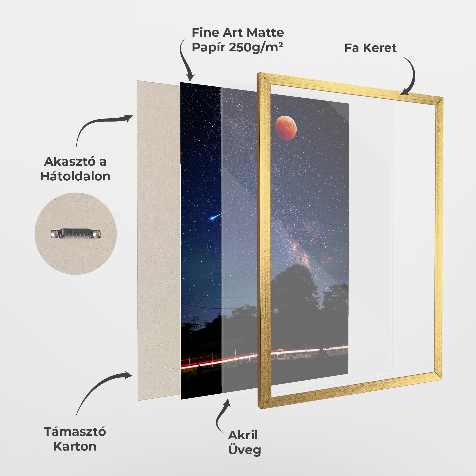 Keretezett Poszter Red Moon mockup 1