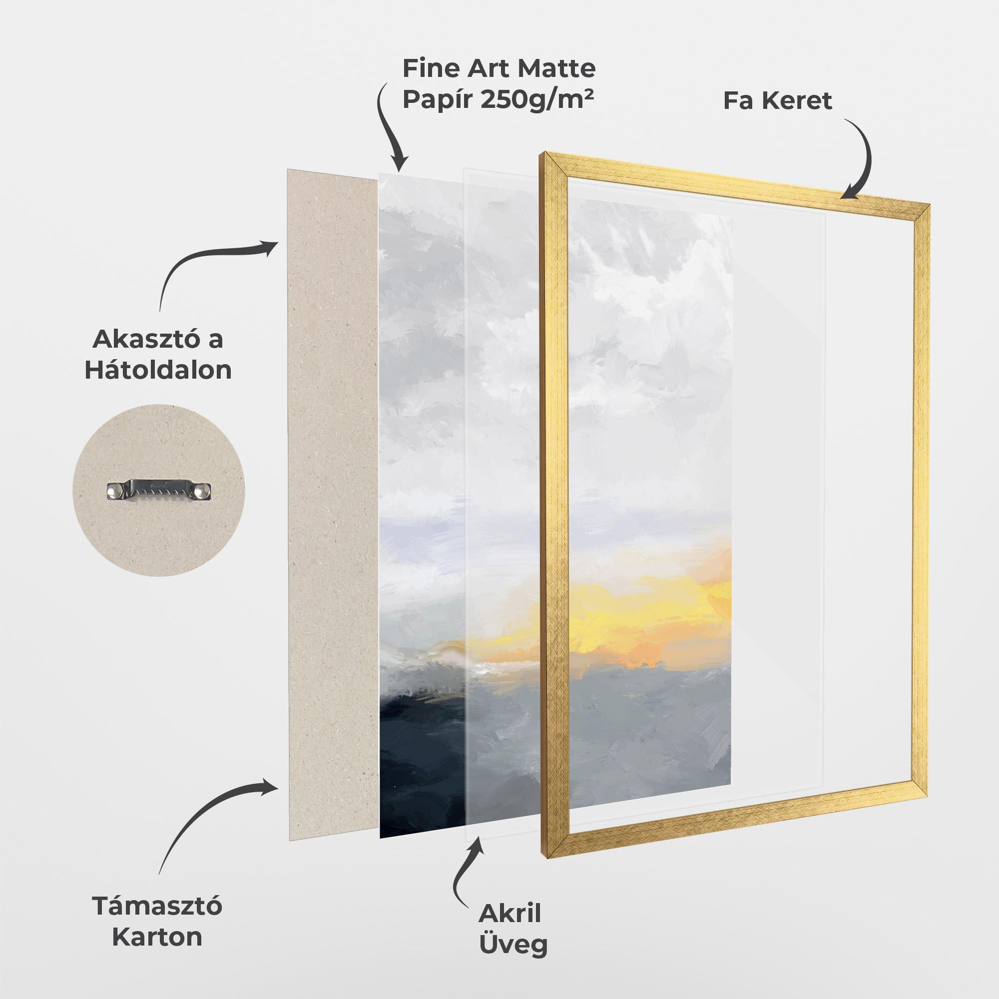 Keretezett Poszter Sunset Light Art mockup 1