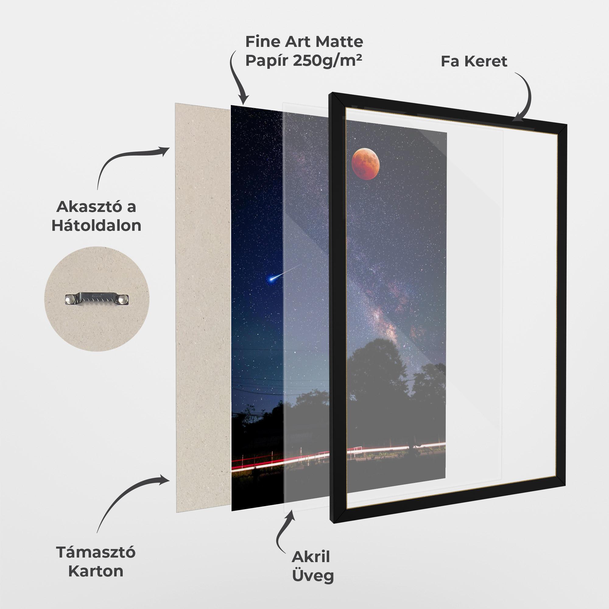 Keretezett Poszter Red Moon mockup 1