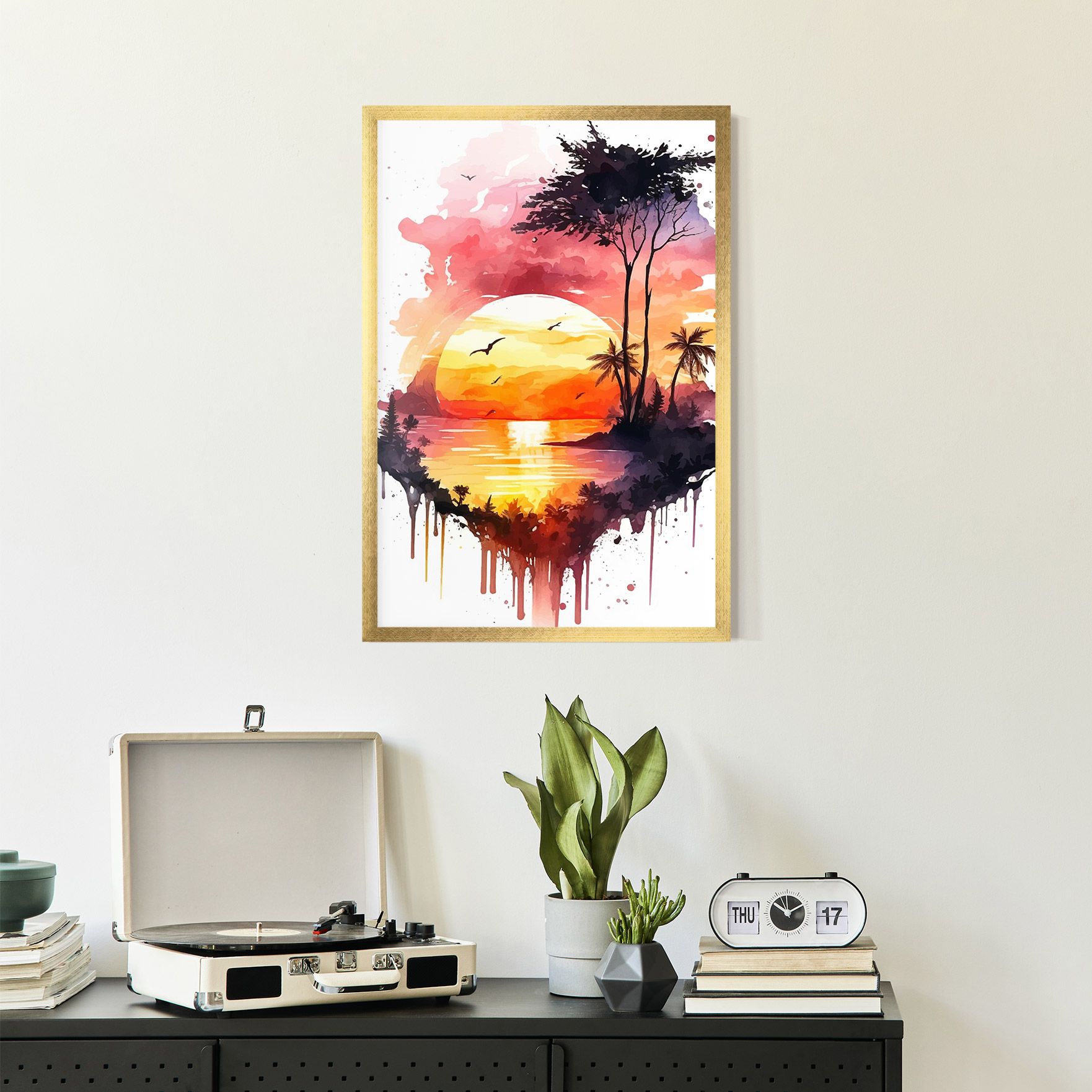 Purple Sunset Art mockup 2