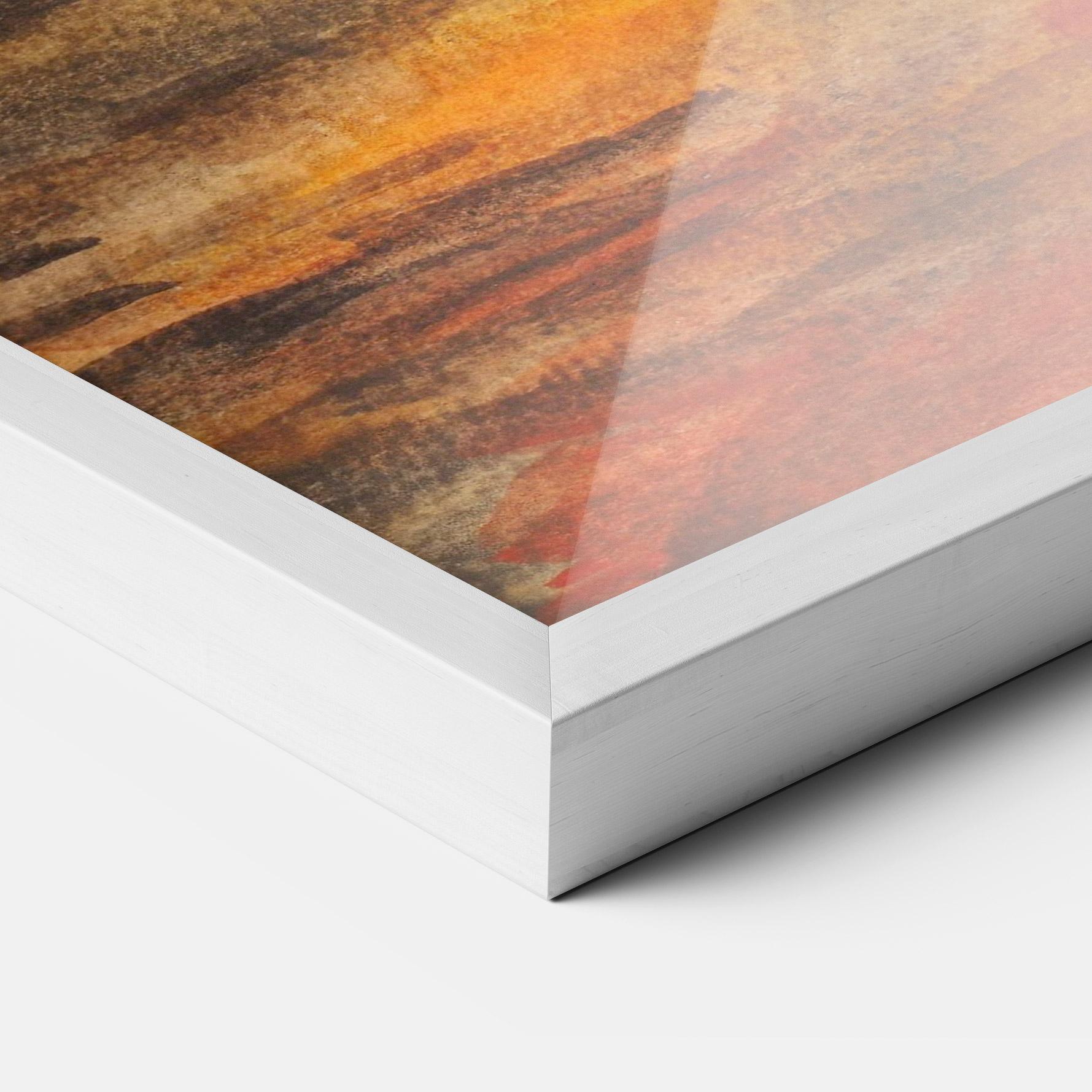 Keretezett Poszter Watercolor Sunset Painting mockup 3