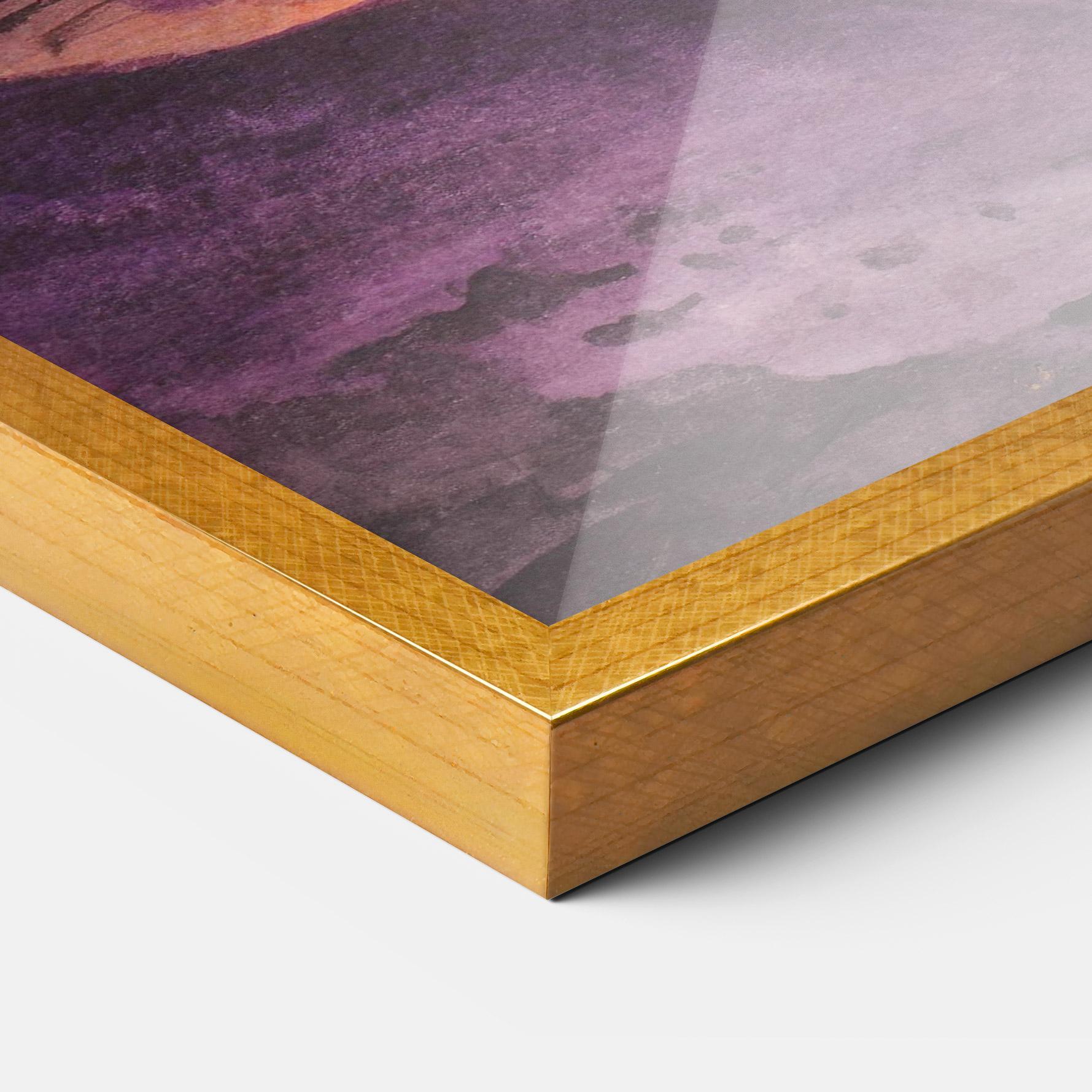 Keretezett Poszter Sunset Watercolor Painting mockup 3