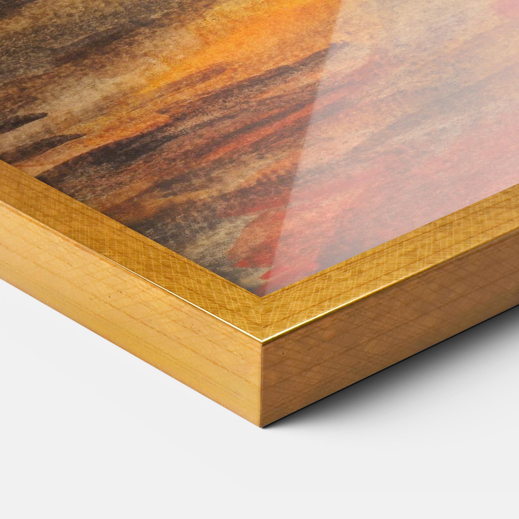 Keretezett Poszter Watercolor Sunset Painting mockup 3