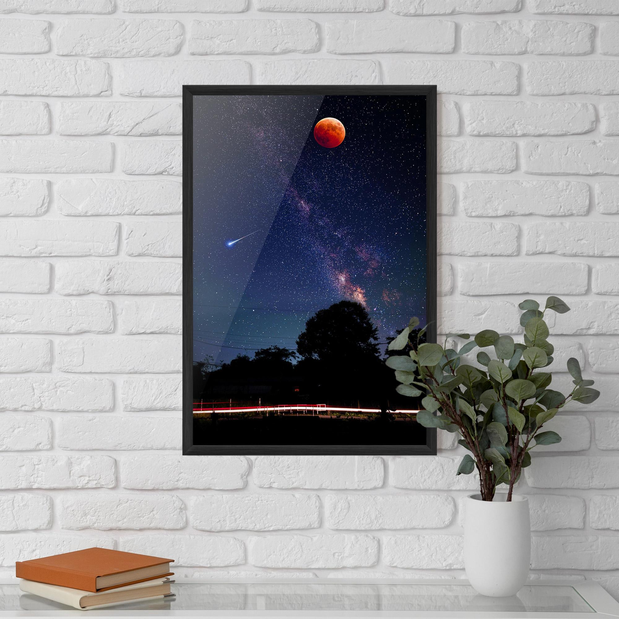 Keretezett Poszter Red Moon mockup 5