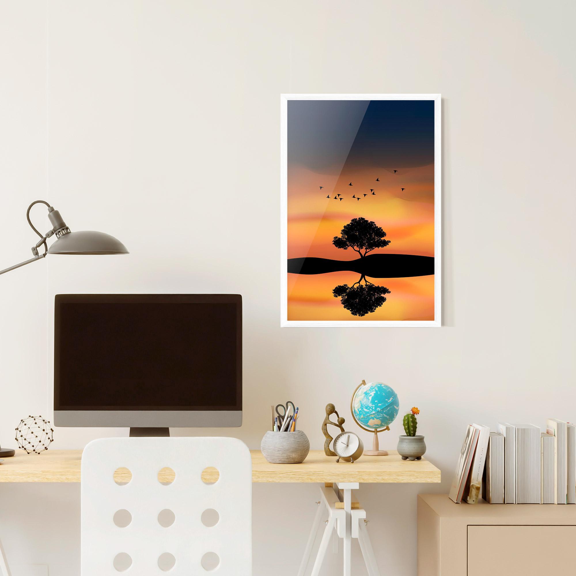 Keretezett Poszter Sundown Reflection mockup 6