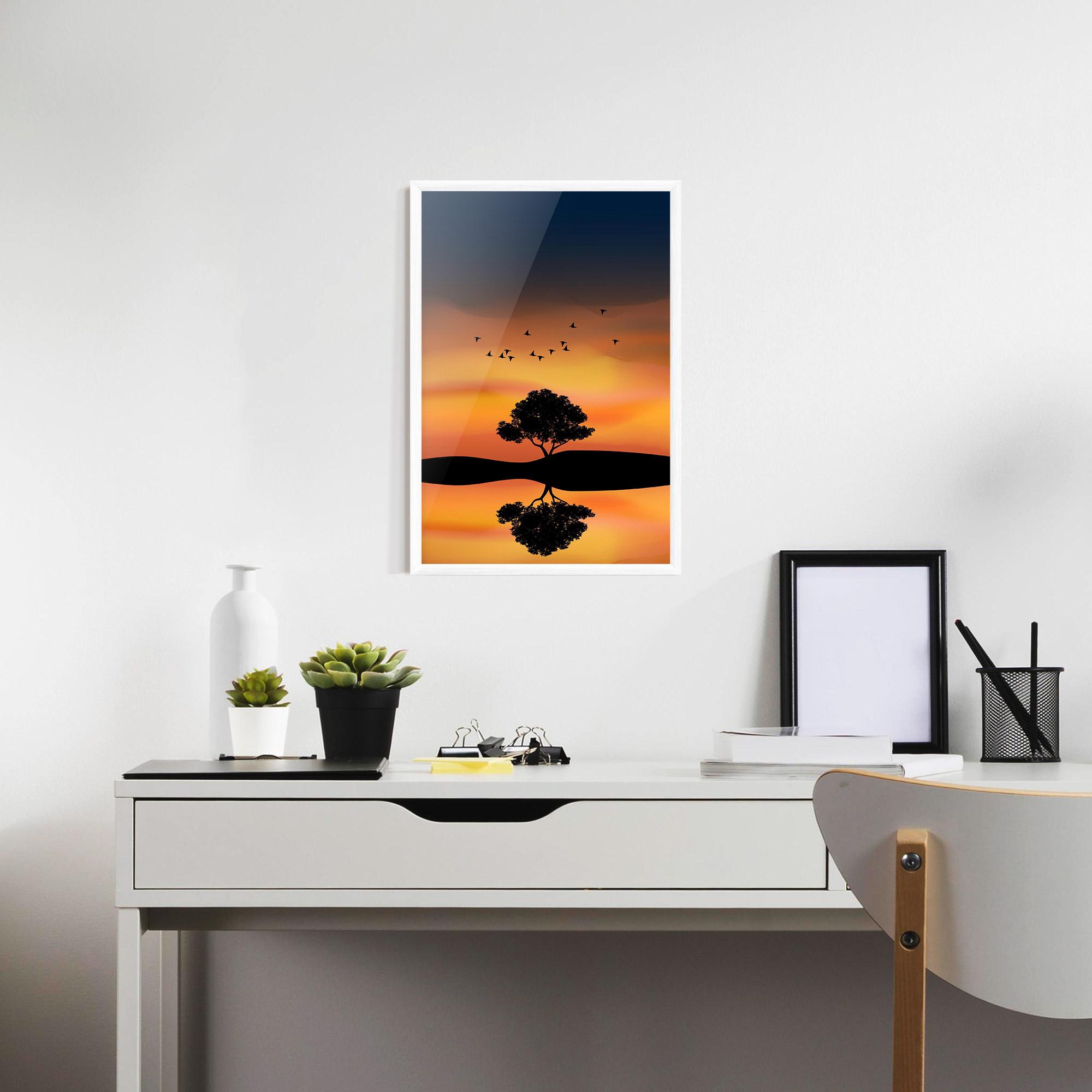 Keretezett Poszter Sundown Reflection mockup 7