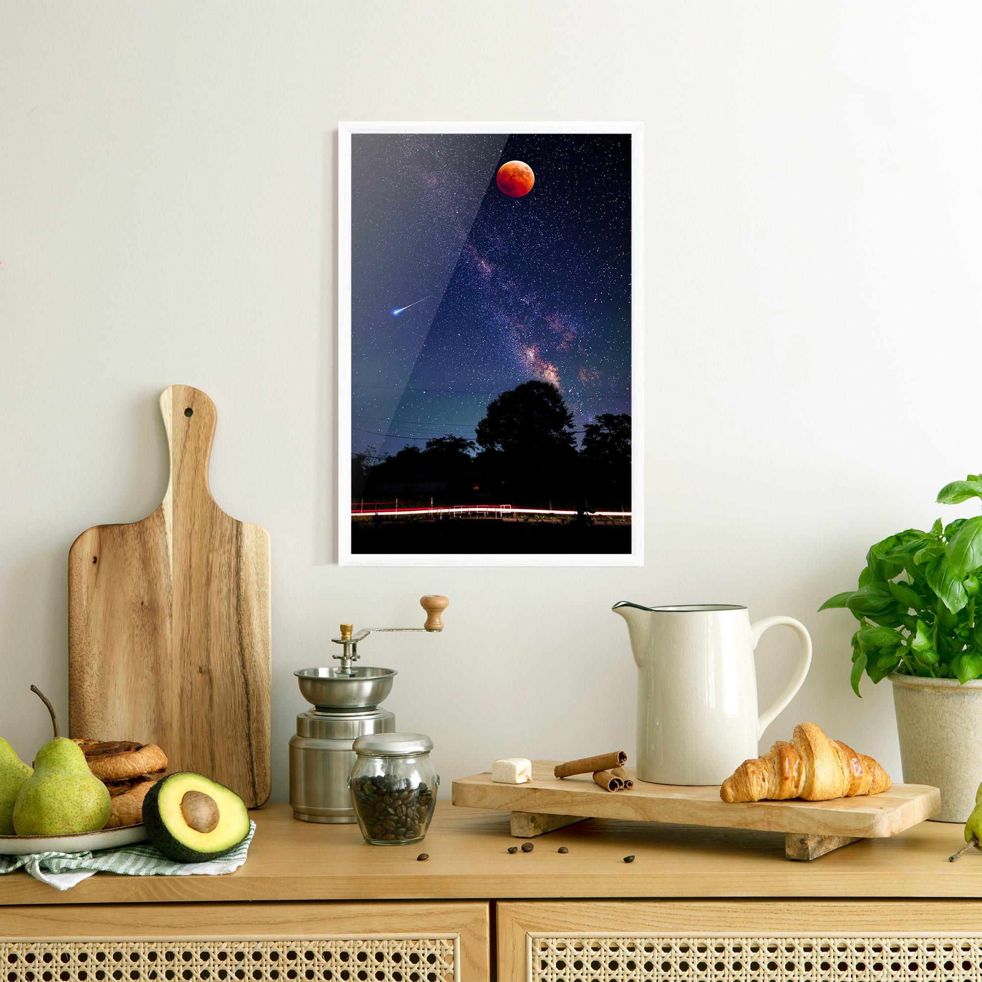 Keretezett Poszter Red Moon mockup 8