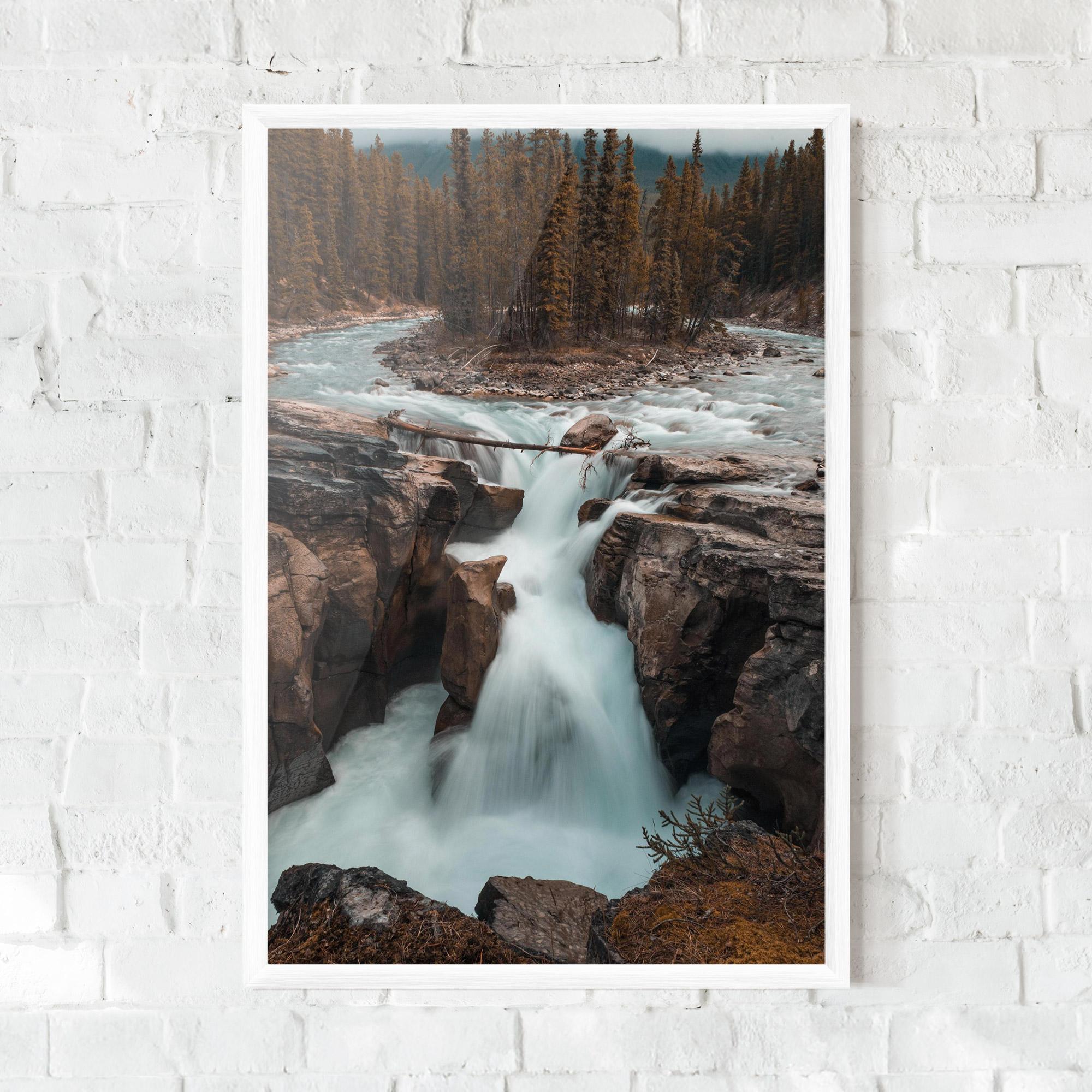 Keretezett Poszter Orange Trees Waterfall mockup 0