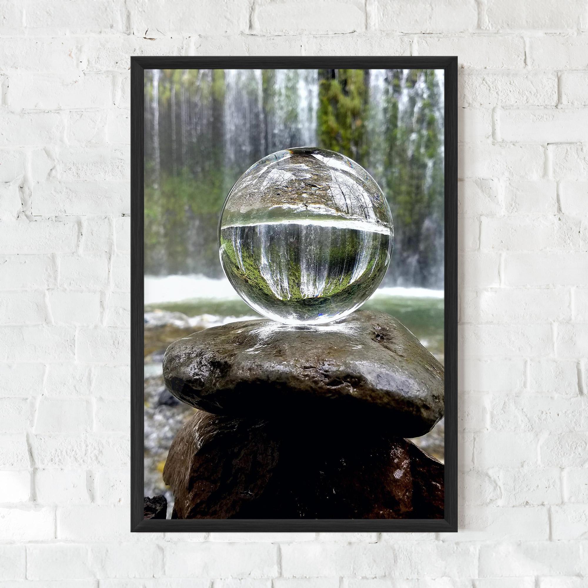 Keretezett Poszter Waterfall Sphere mockup 0