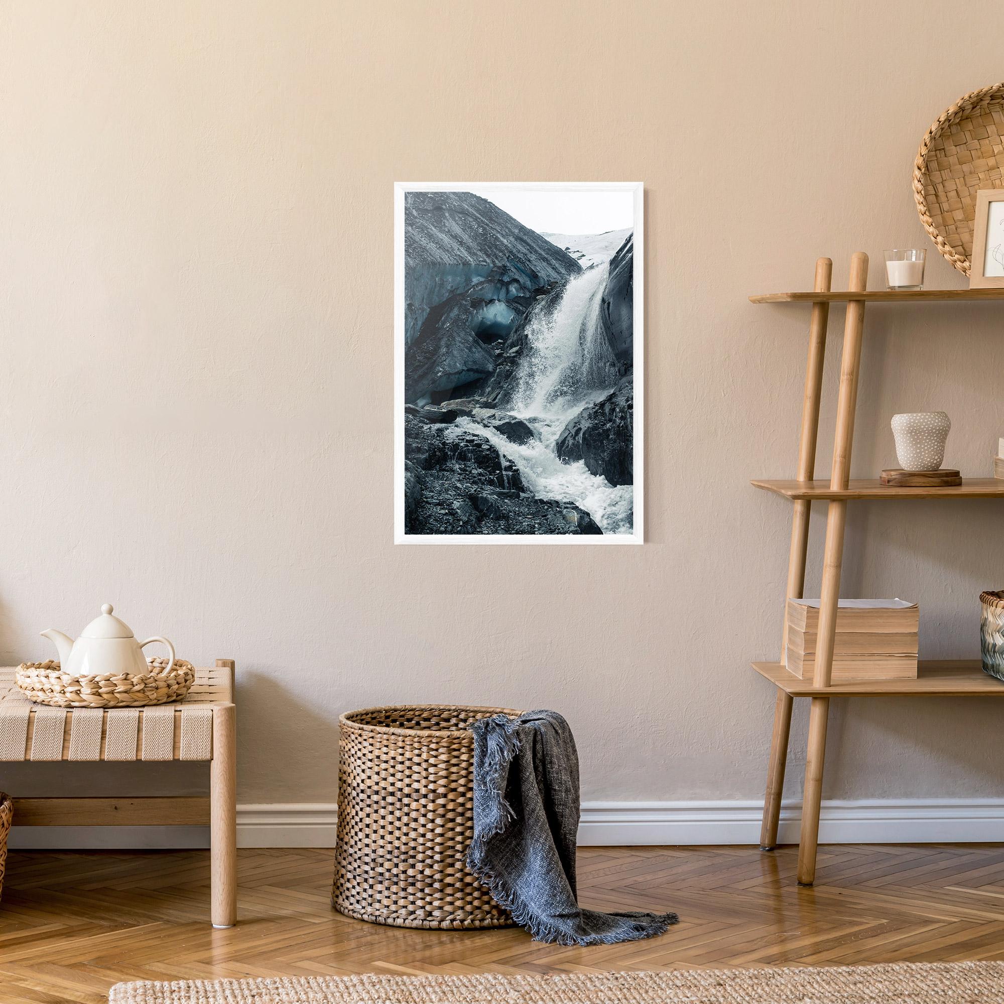 Keretezett Poszter Blue Rocks Waterfall mockup 9