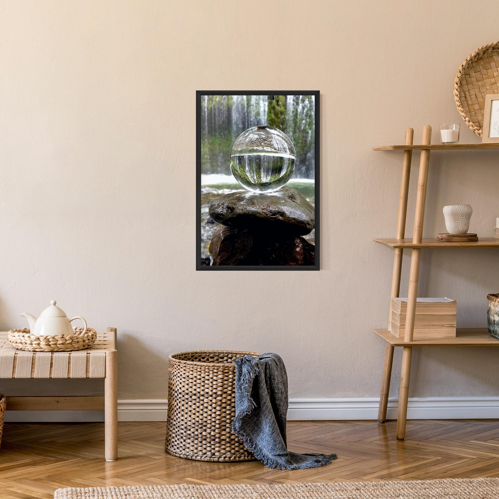 Keretezett Poszter Waterfall Sphere mockup 9