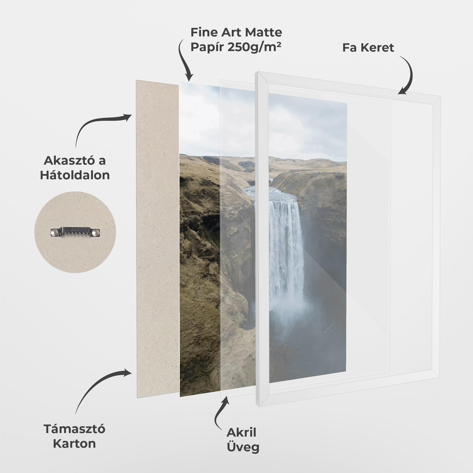 Keretezett Poszter Desert Vibe Waterfall mockup 1