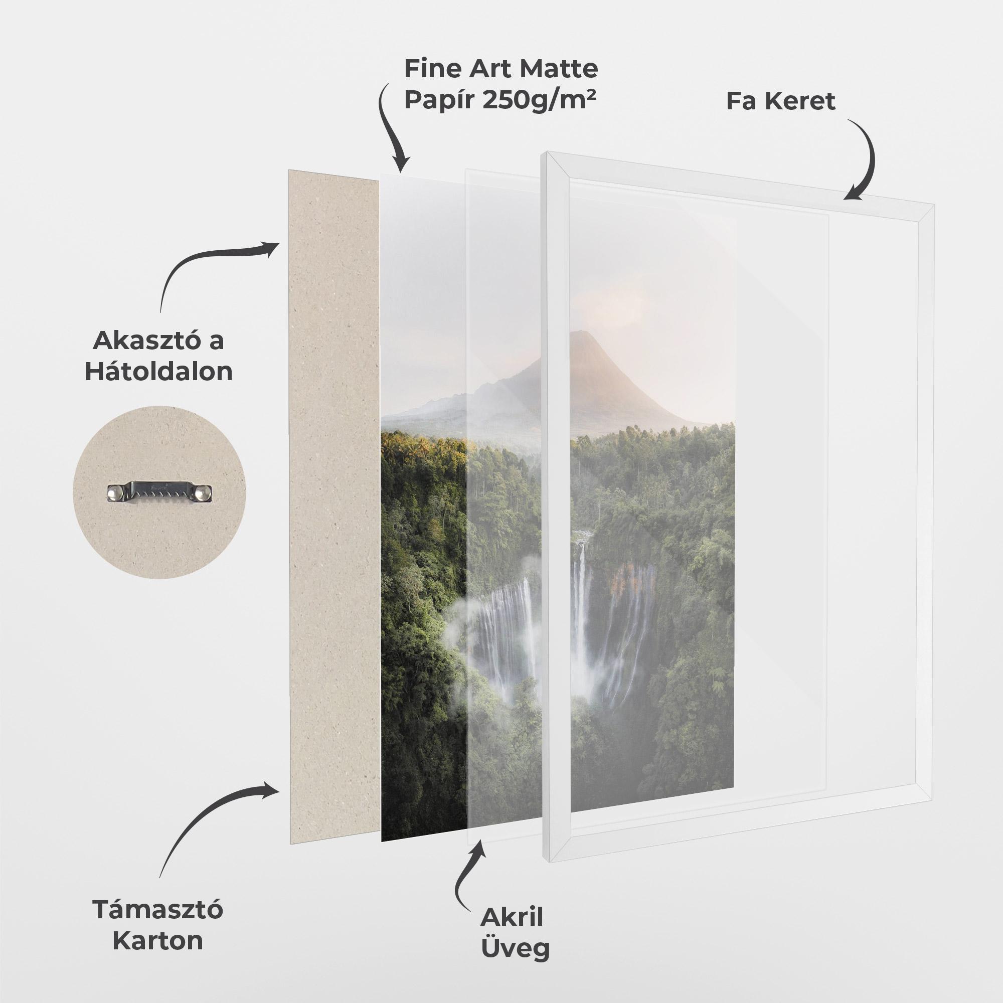 Keretezett Poszter Vulcano Waterfall mockup 1