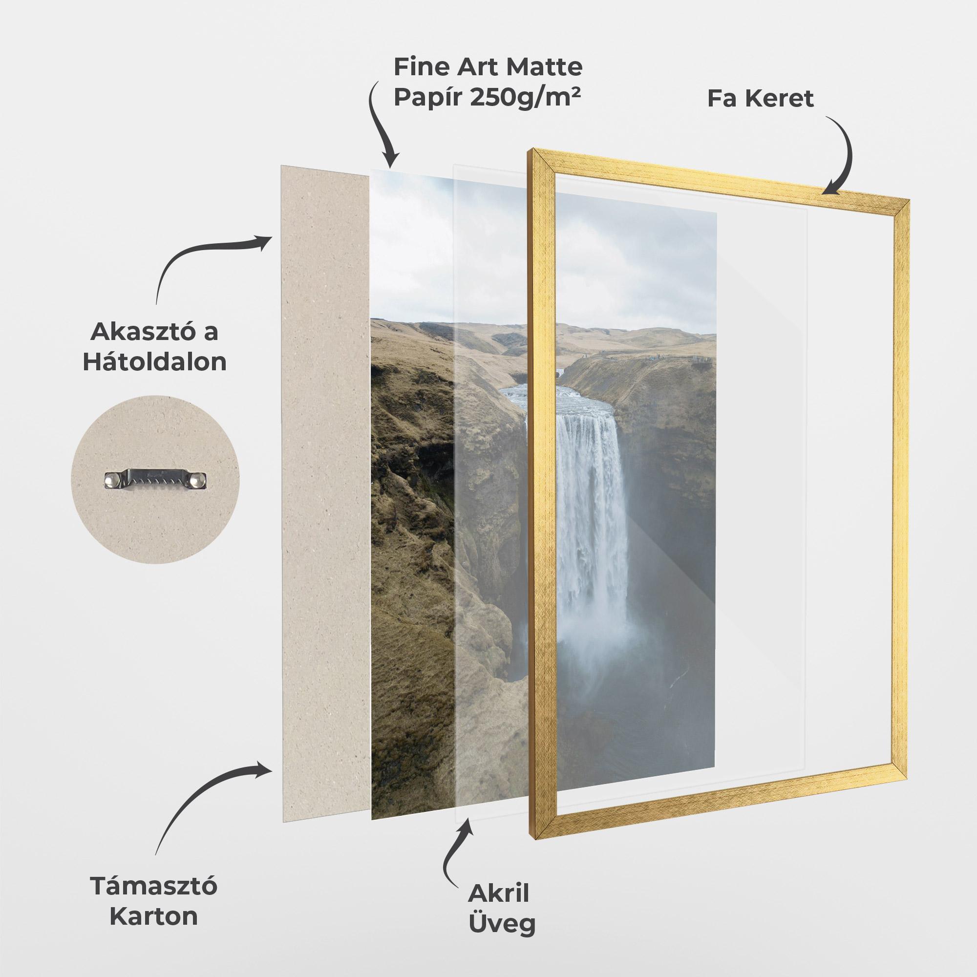 Keretezett Poszter Desert Vibe Waterfall mockup 1