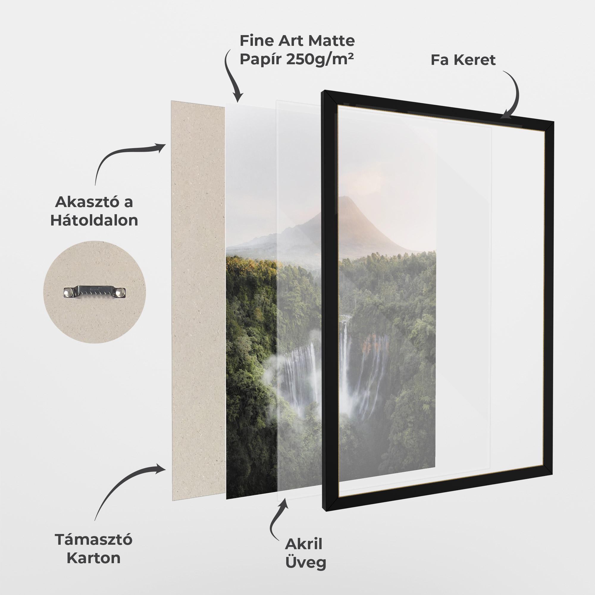 Keretezett Poszter Vulcano Waterfall mockup 1