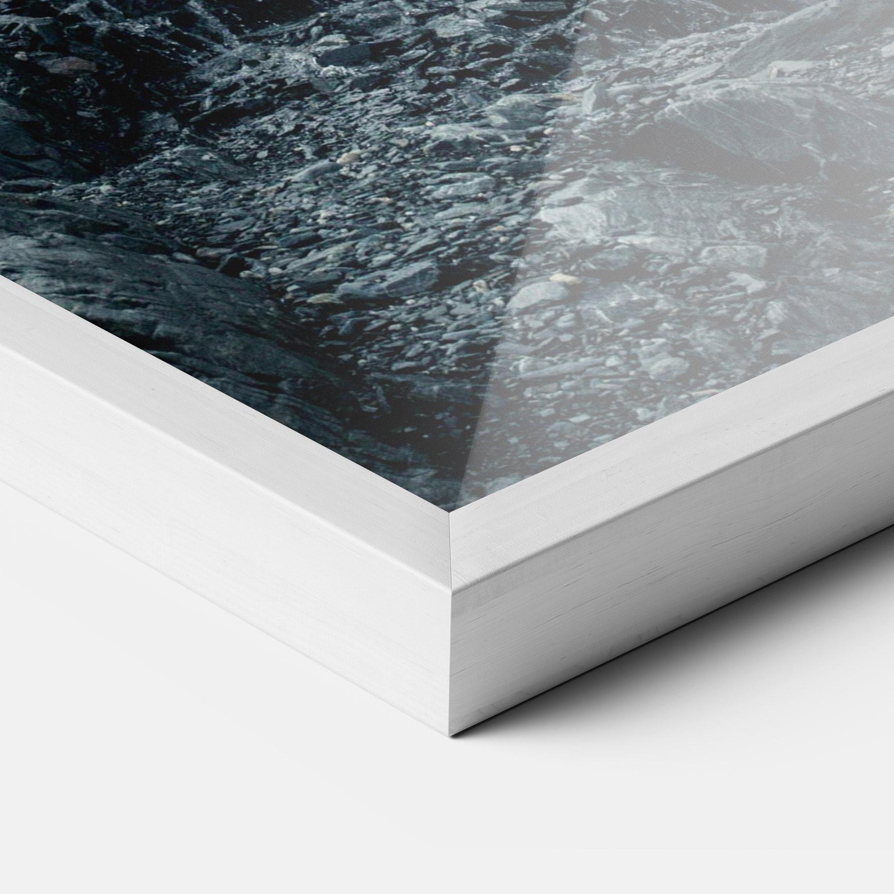 Keretezett Poszter Blue Rocks Waterfall mockup 3