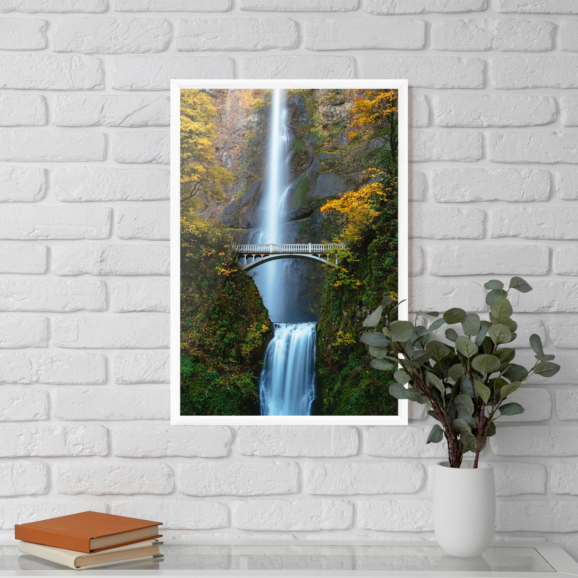 Keretezett Poszter Yellow Leaves Bridge mockup 5