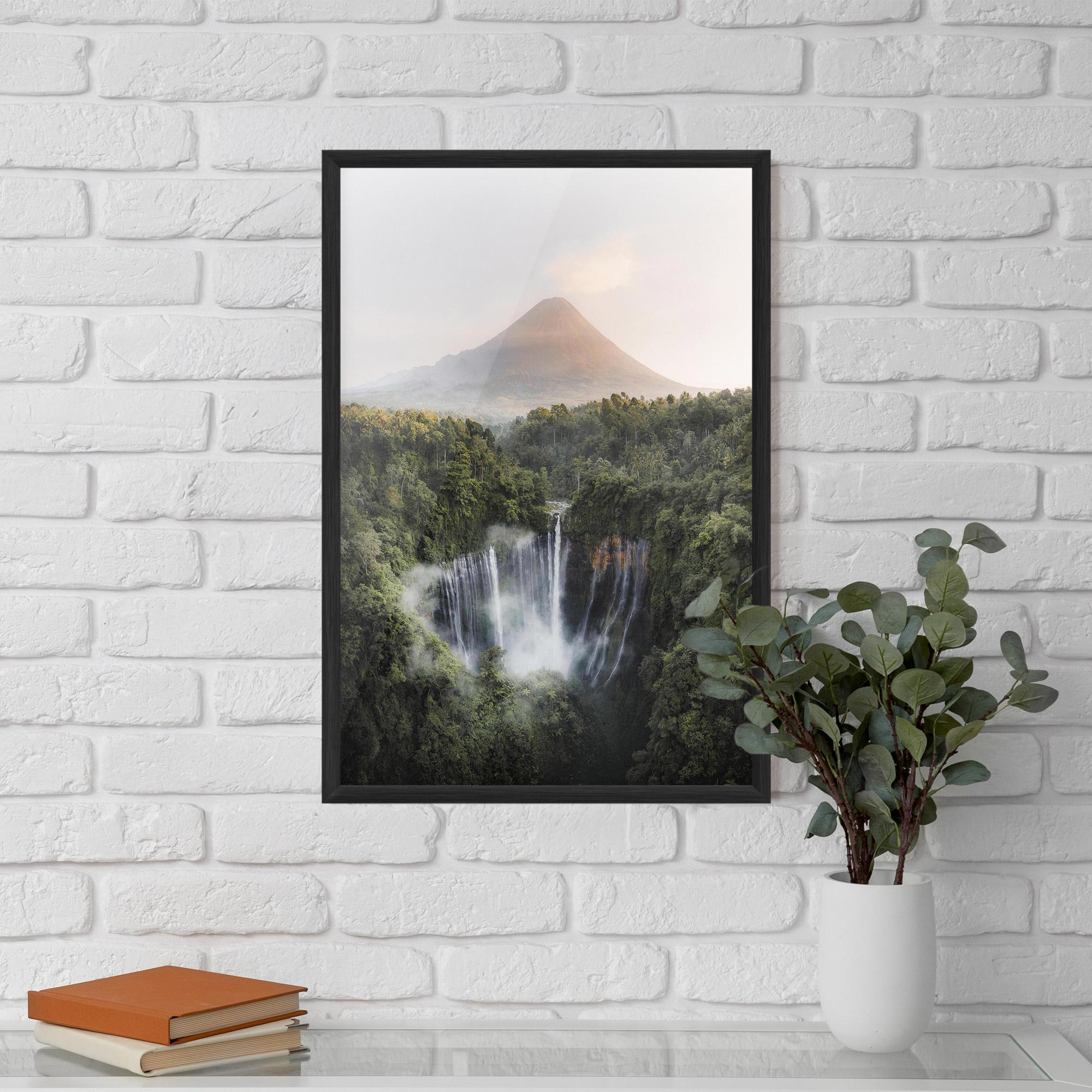 Keretezett Poszter Vulcano Waterfall mockup 5
