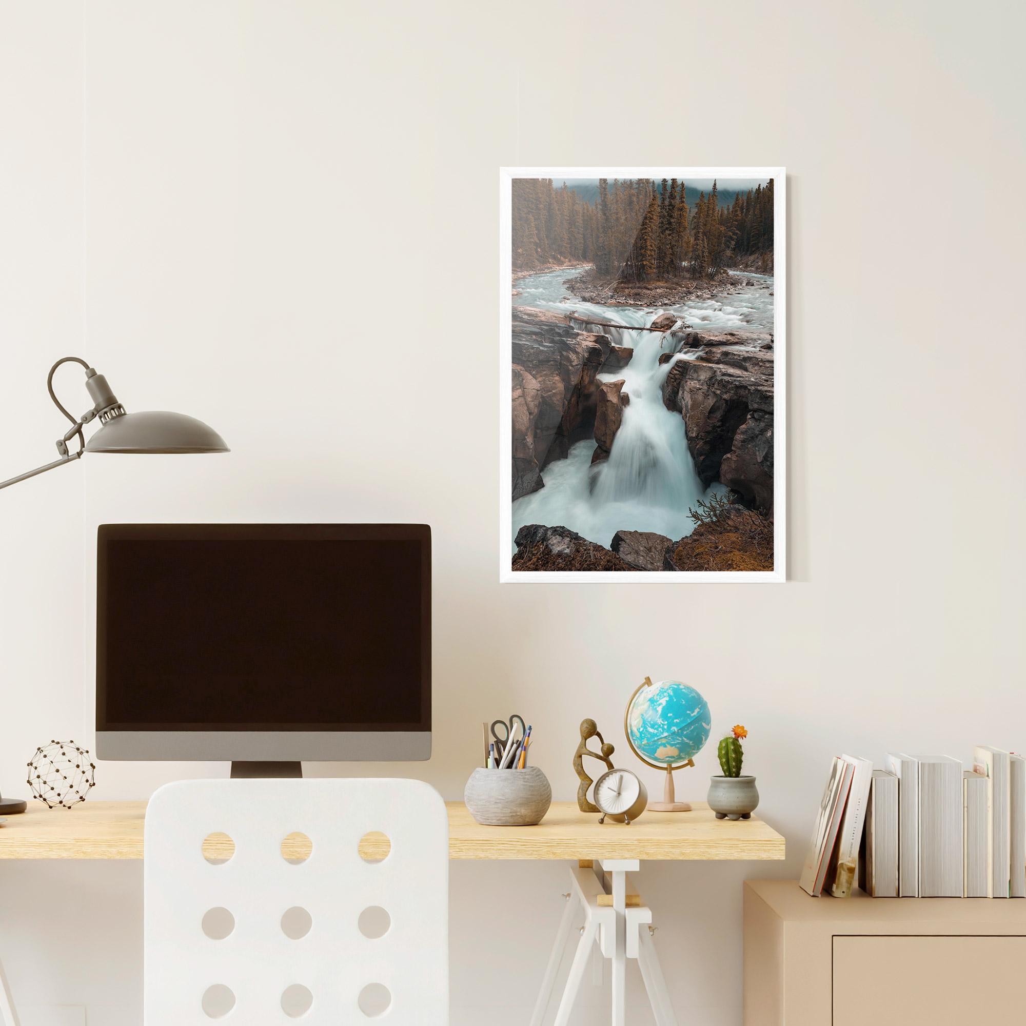 Keretezett Poszter Orange Trees Waterfall mockup 6