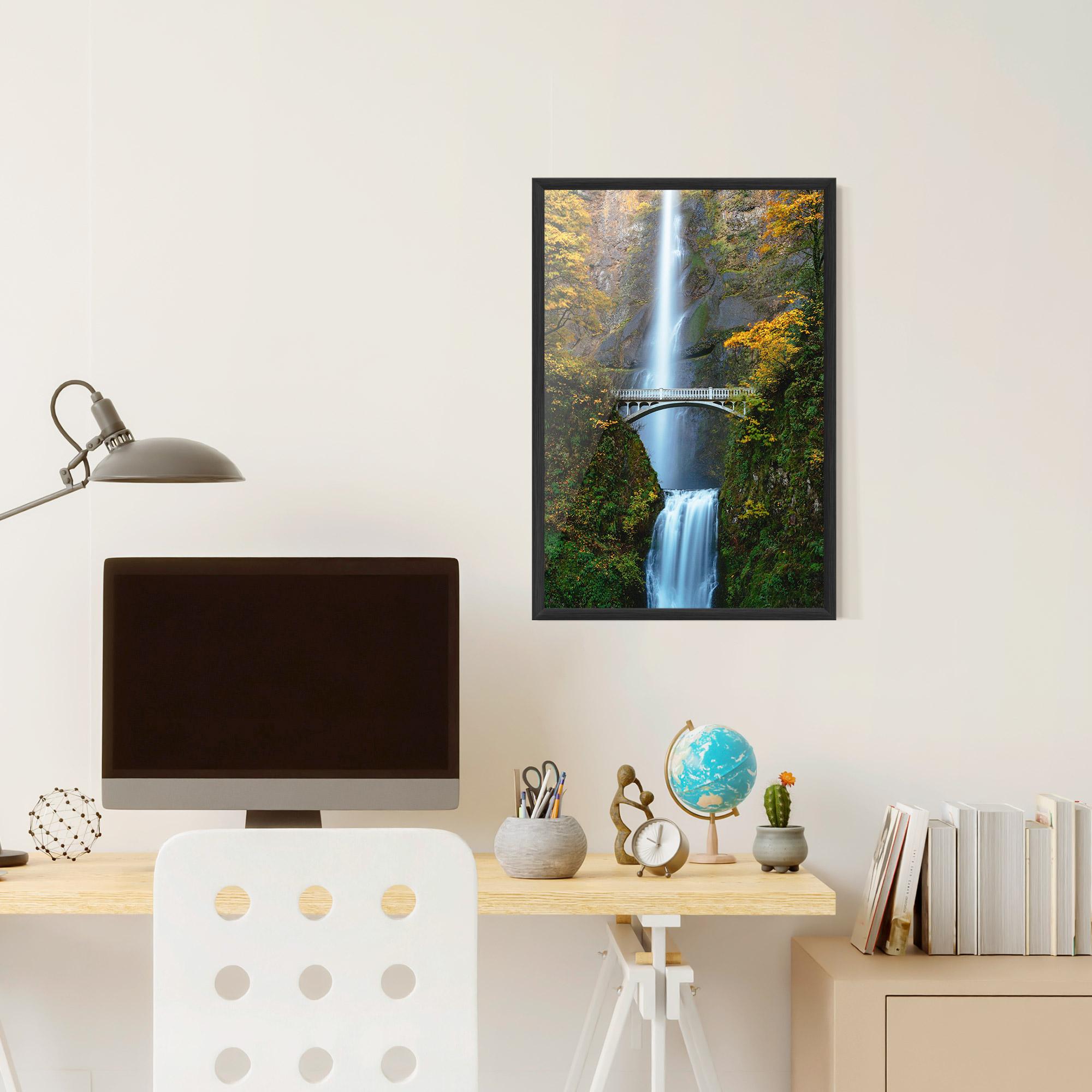 Keretezett Poszter Yellow Leaves Bridge mockup 6