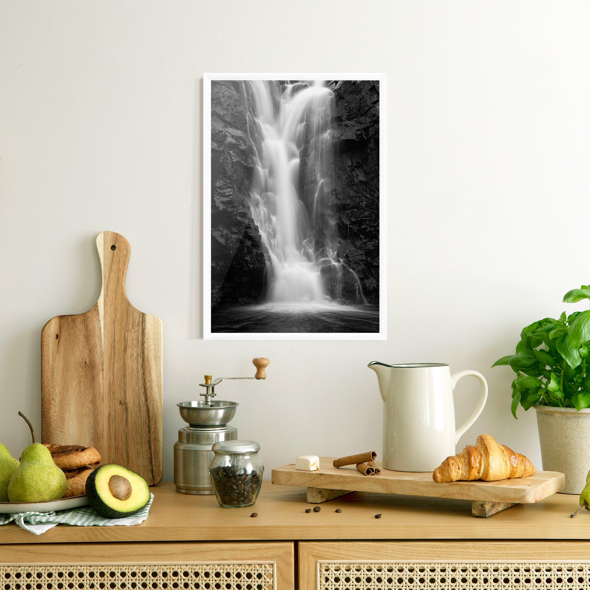 Keretezett Poszter Black Rock Waterfall View mockup 8