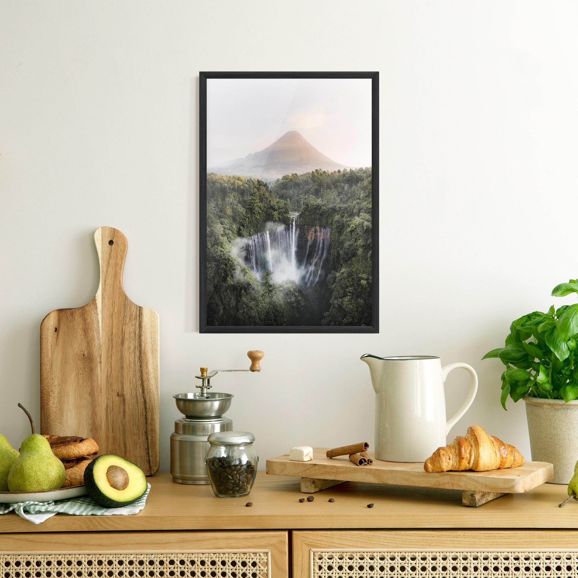 Keretezett Poszter Vulcano Waterfall mockup 8
