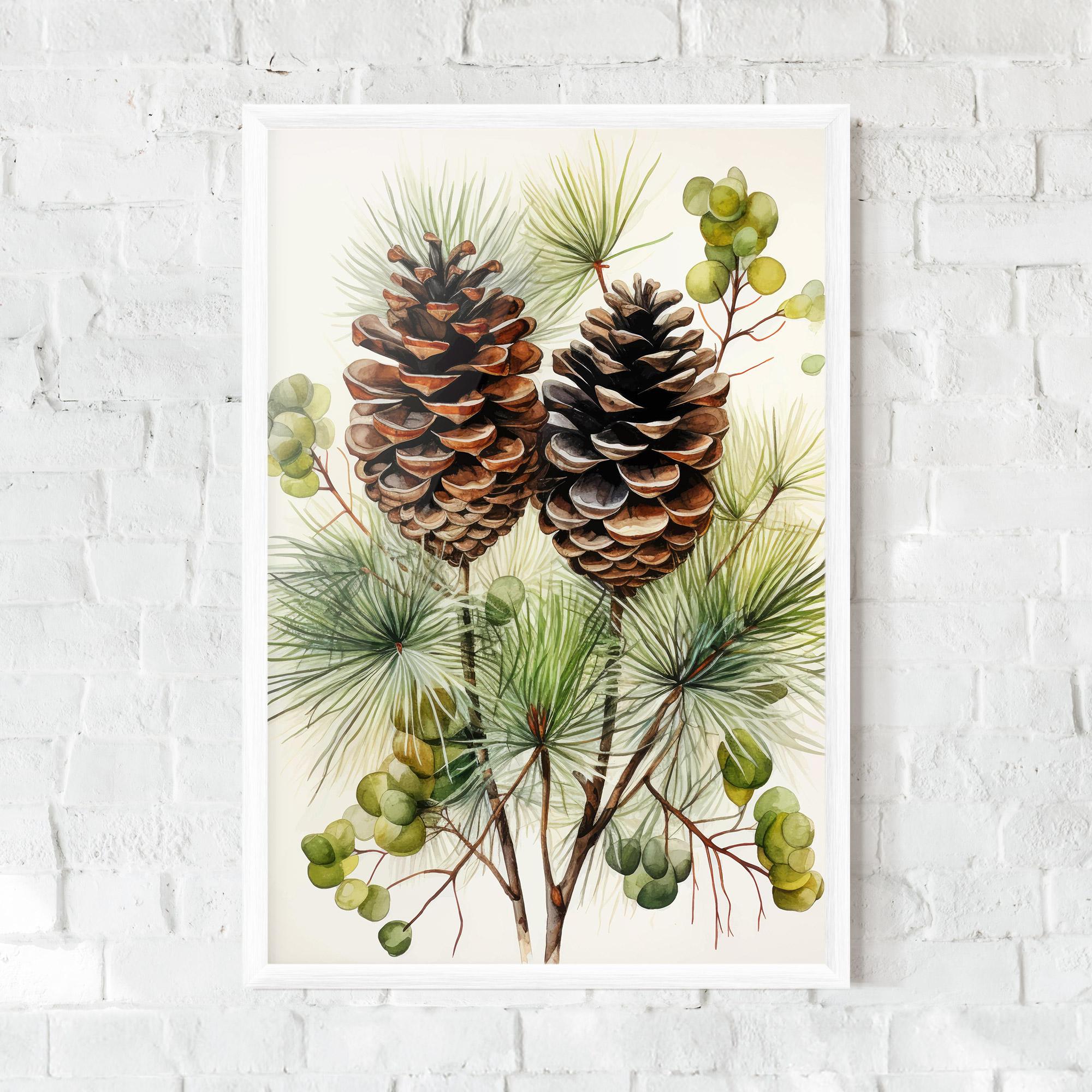 Keretezett Poszter Brown Cones mockup 0