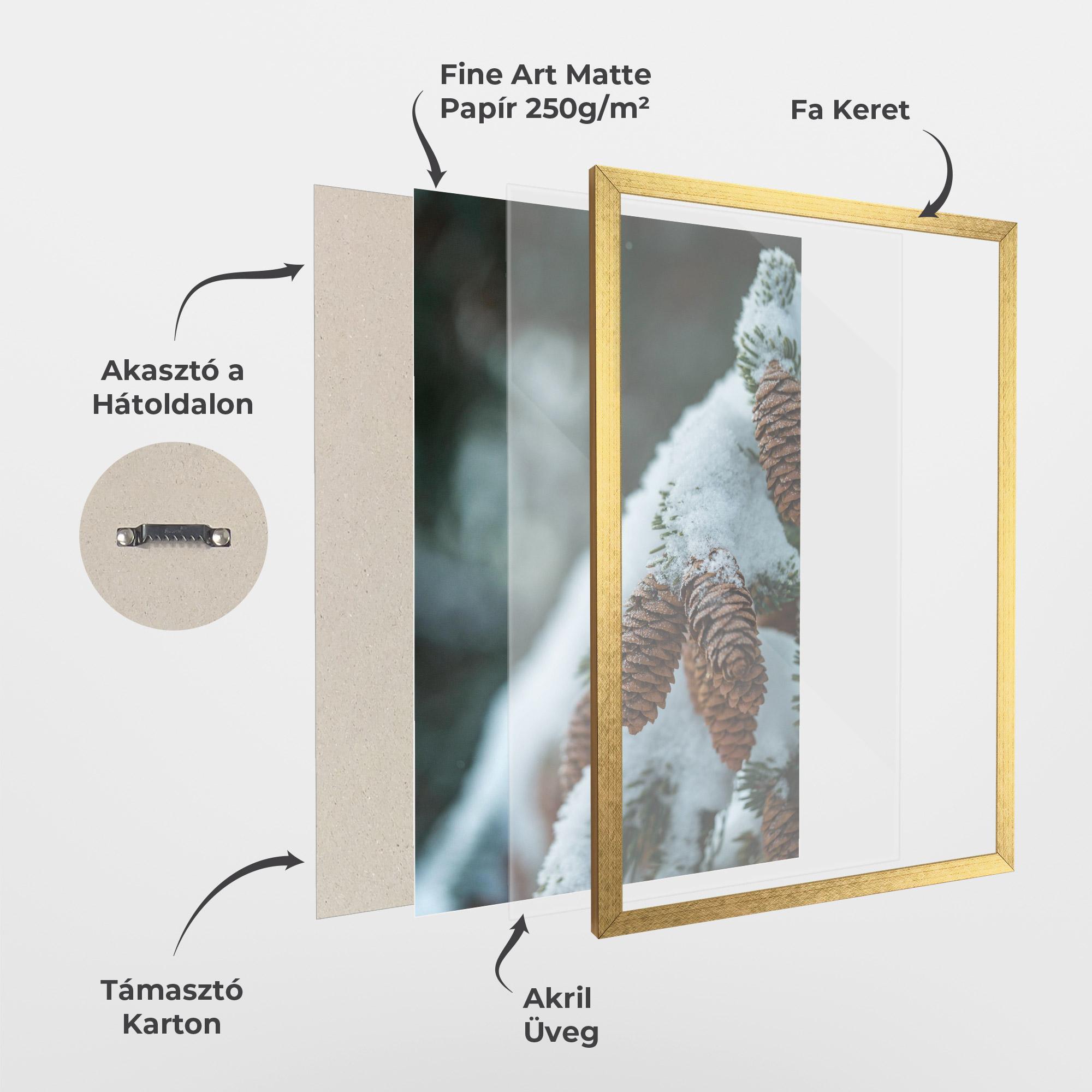 Keretezett Poszter Pretty Snow Cones mockup 1