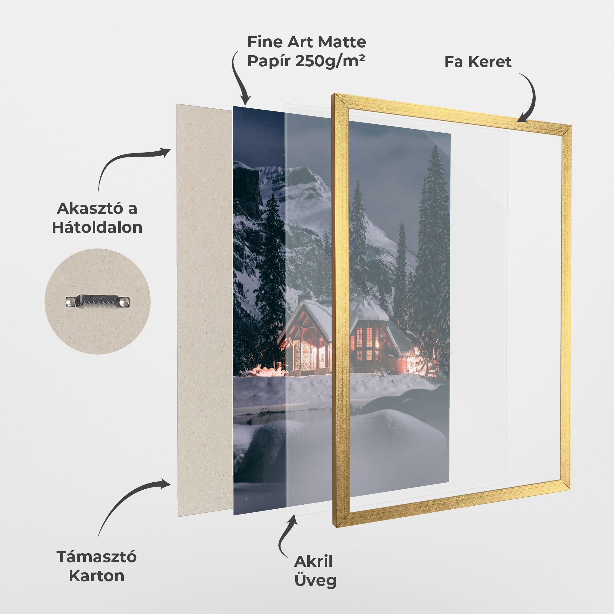 Keretezett Poszter Winter House mockup 1