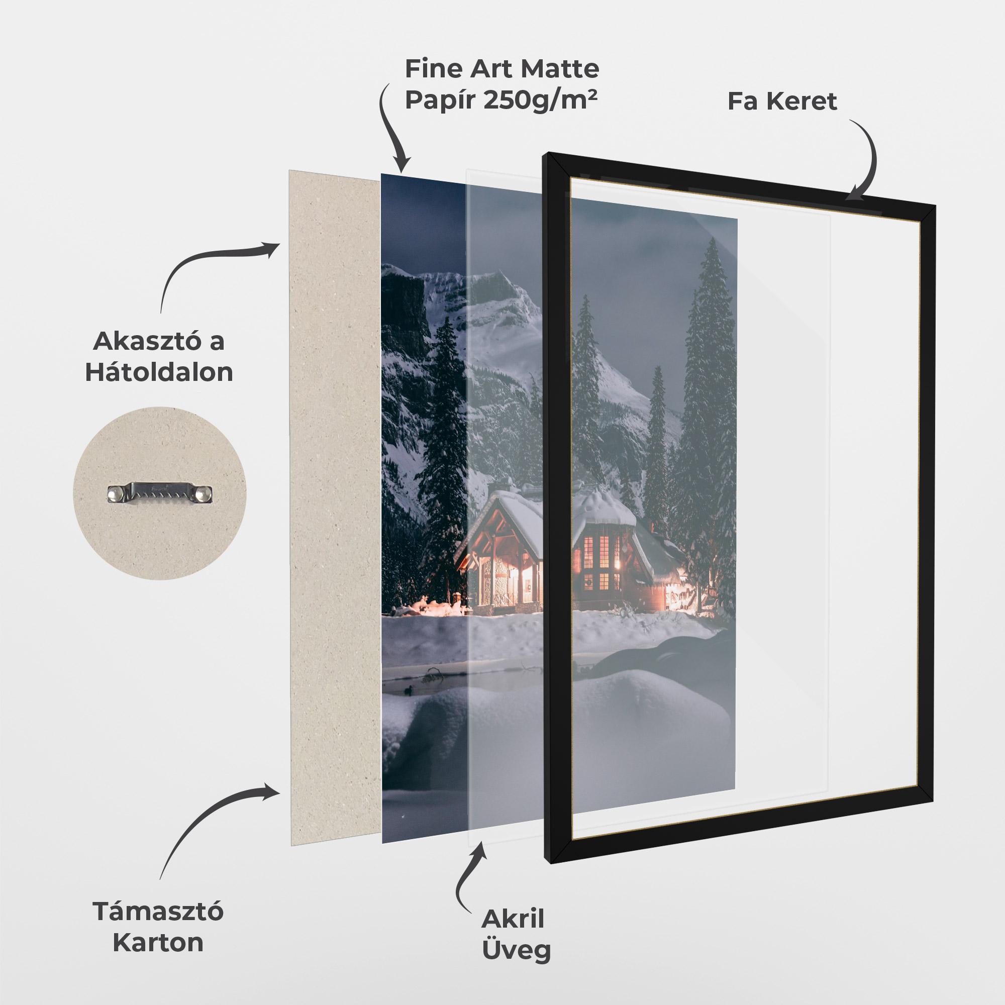 Keretezett Poszter Winter House mockup 1