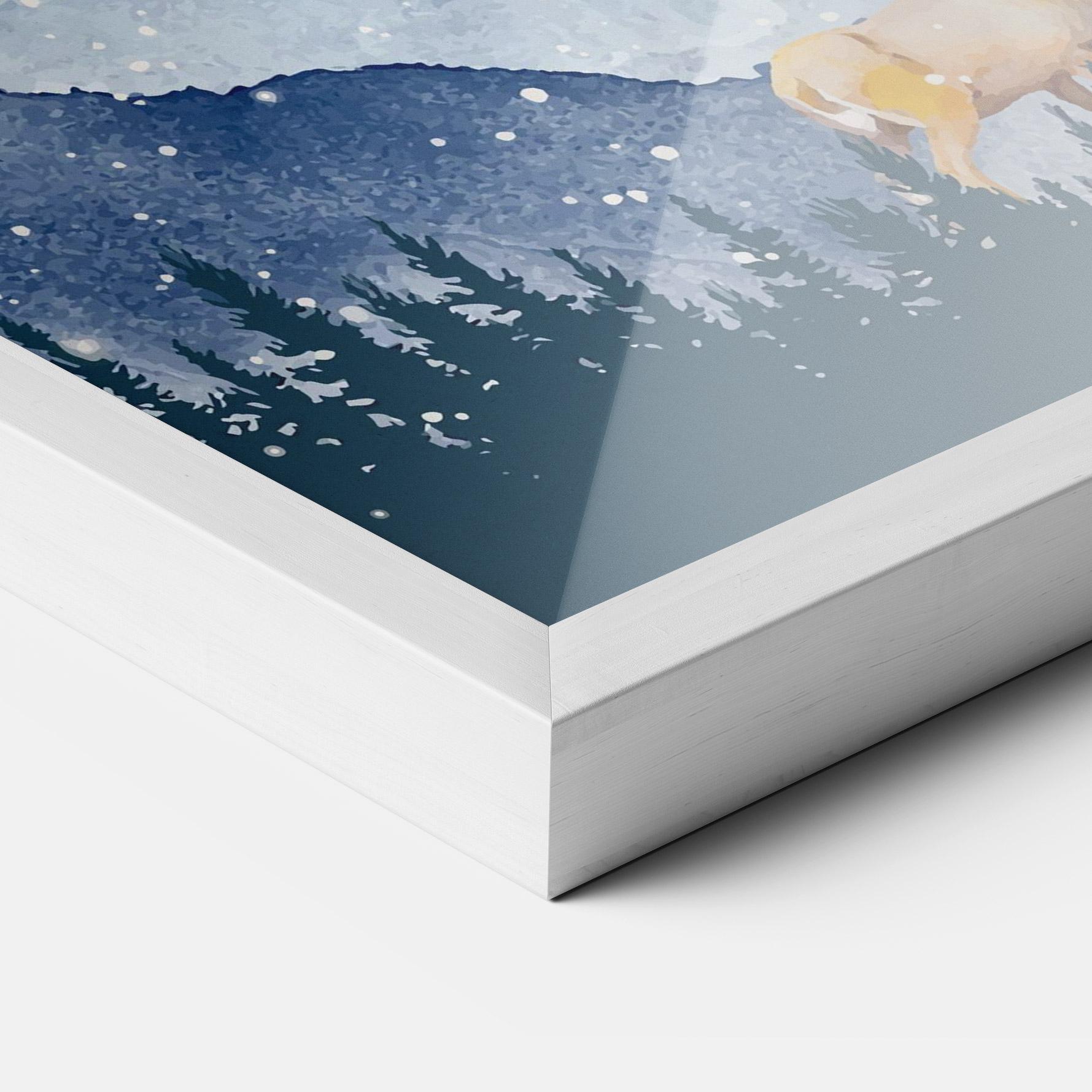 Keretezett Poszter Winter Deers mockup 3