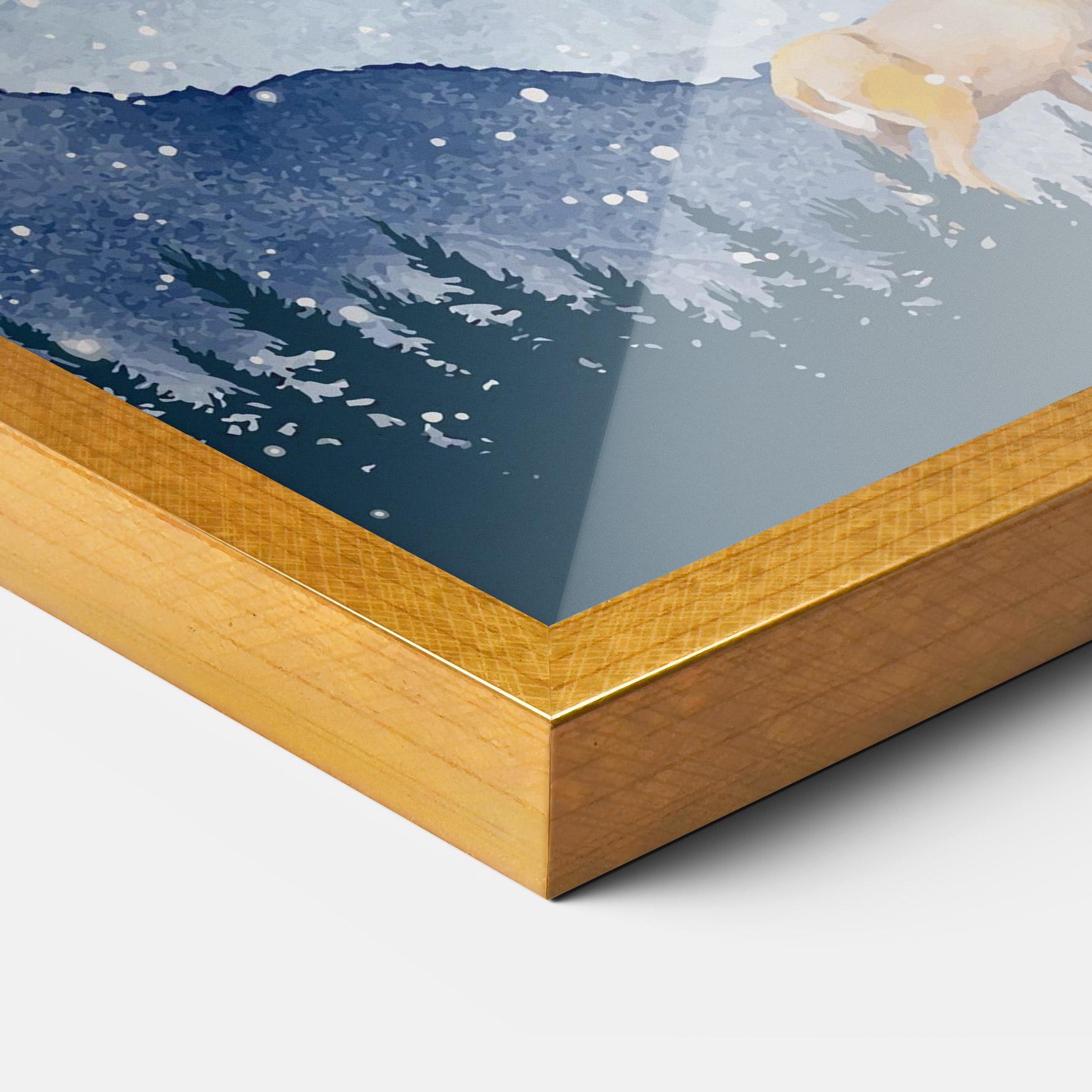 Keretezett Poszter Winter Deers mockup 3