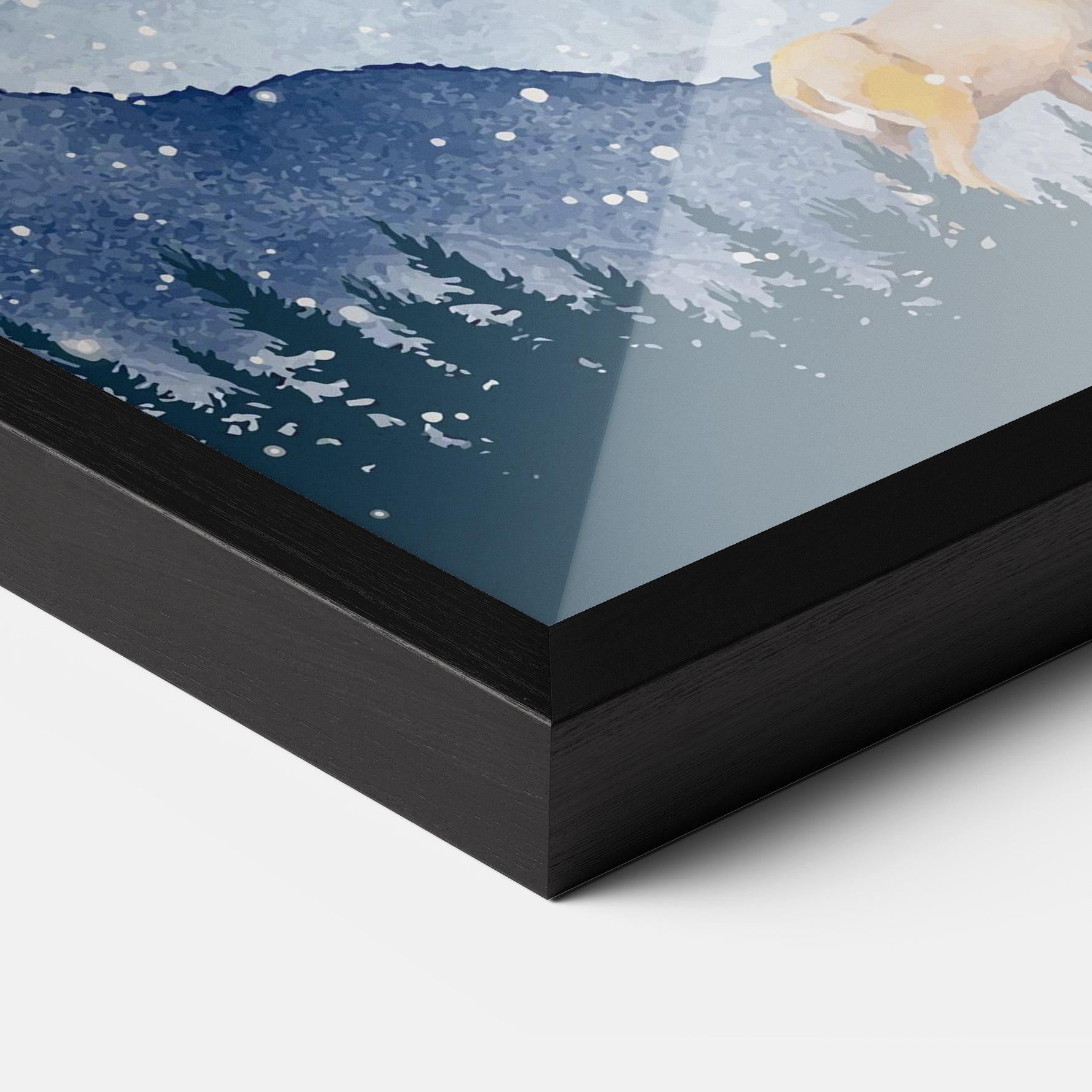 Keretezett Poszter Winter Deers mockup 3