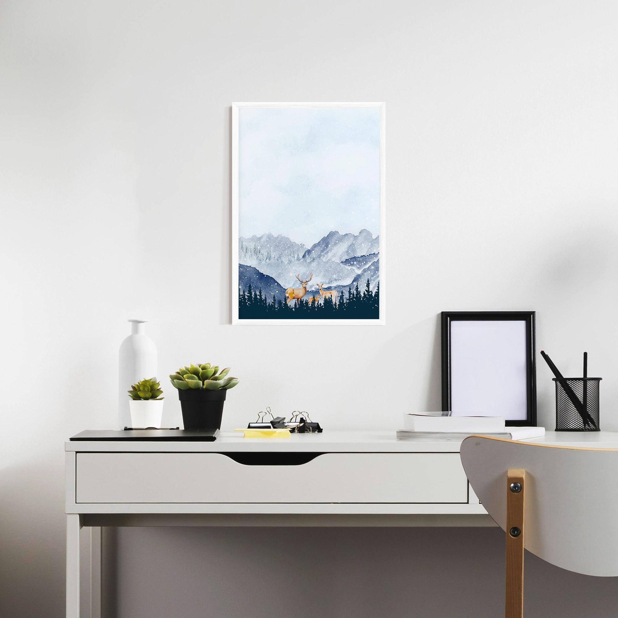 Keretezett Poszter Winter Deers mockup 7