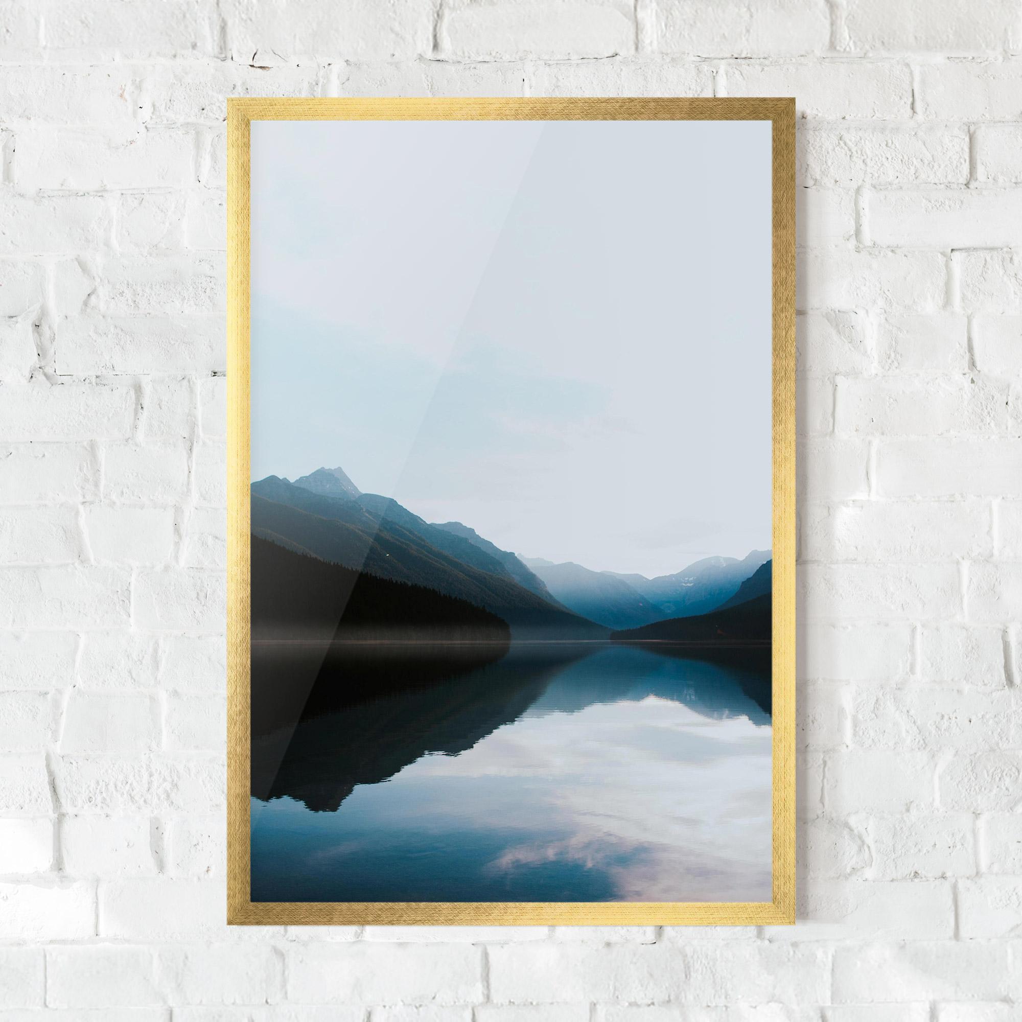 Keretezett Poszter Foggy Blue Light mockup 0