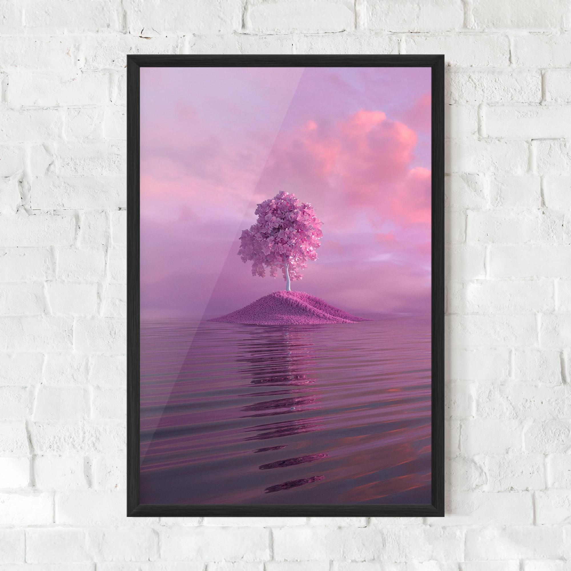 Keretezett Poszter Pink Landscape mockup 0