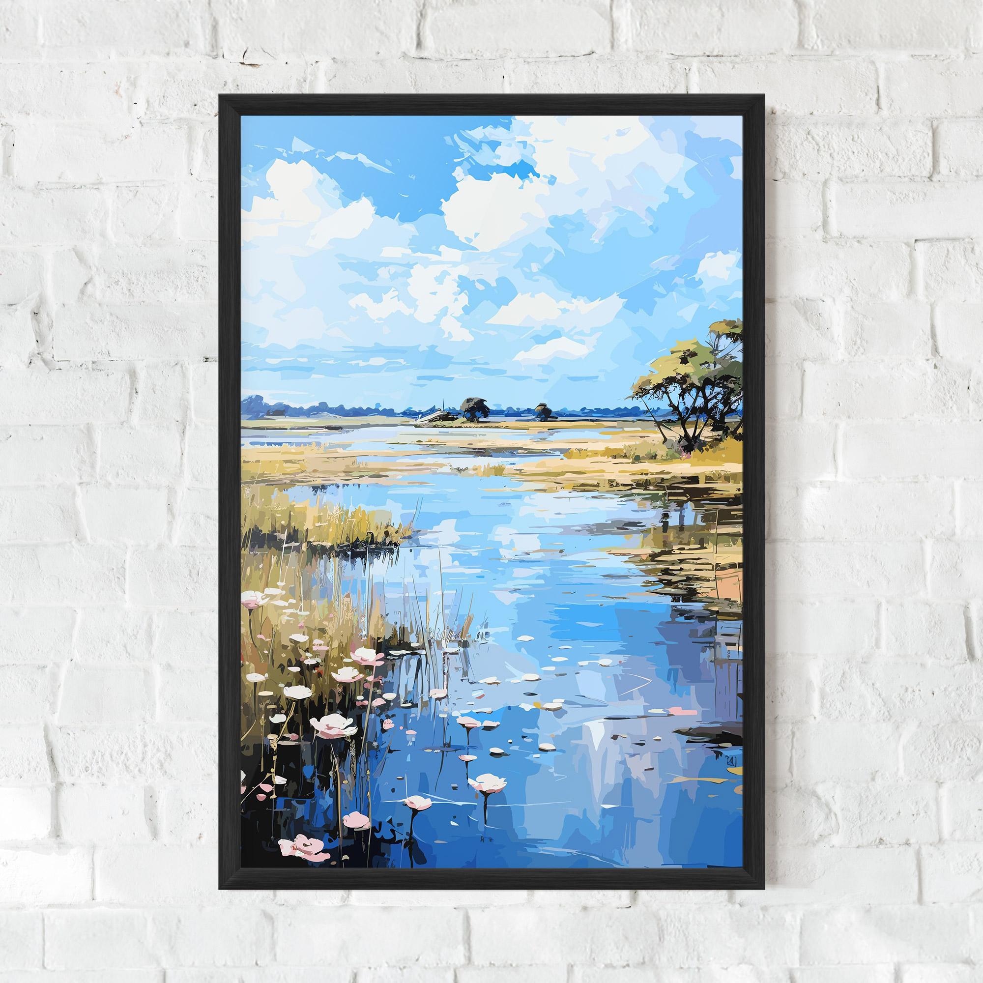 Keretezett Poszter Riverside Flowers mockup 0