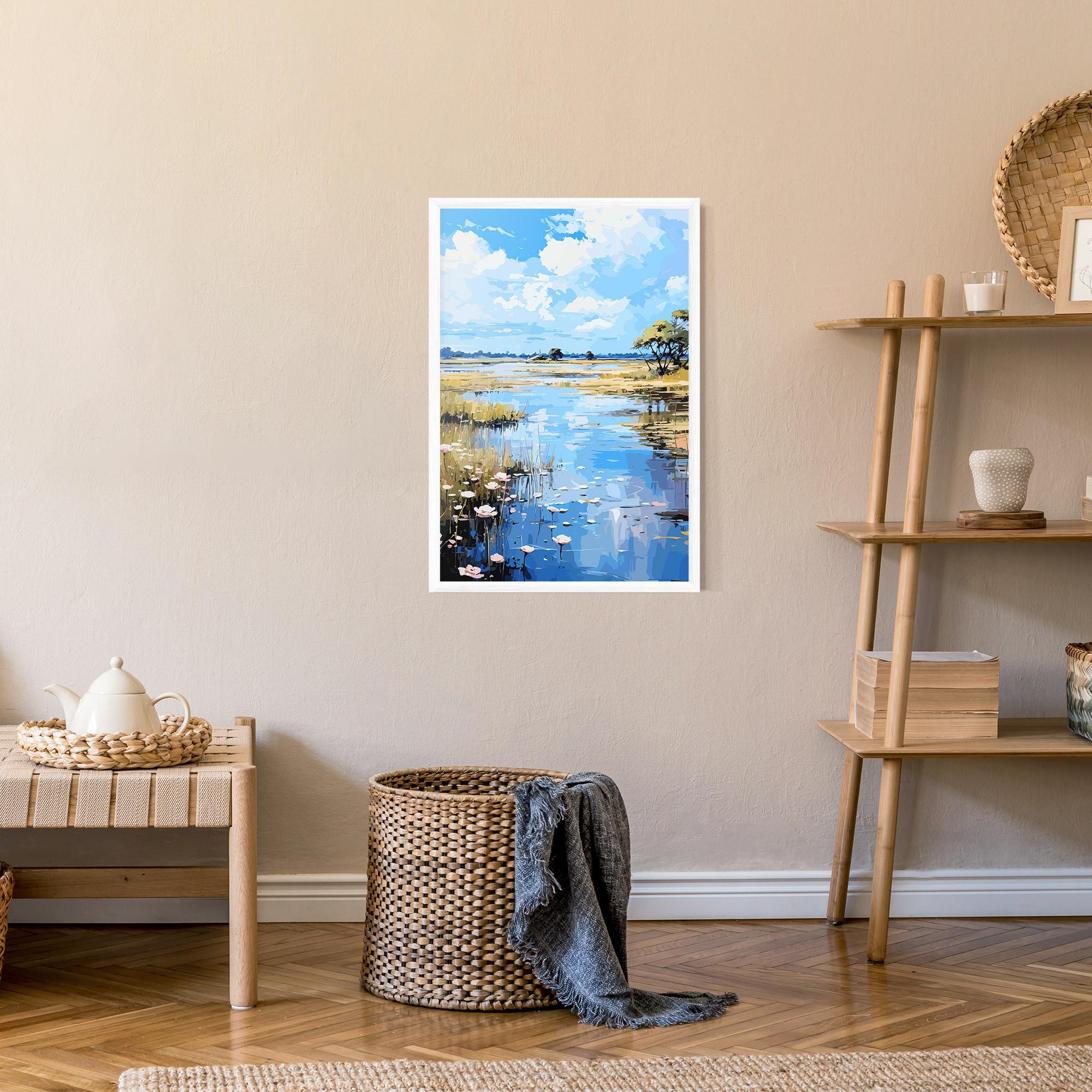 Keretezett Poszter Riverside Flowers mockup 9