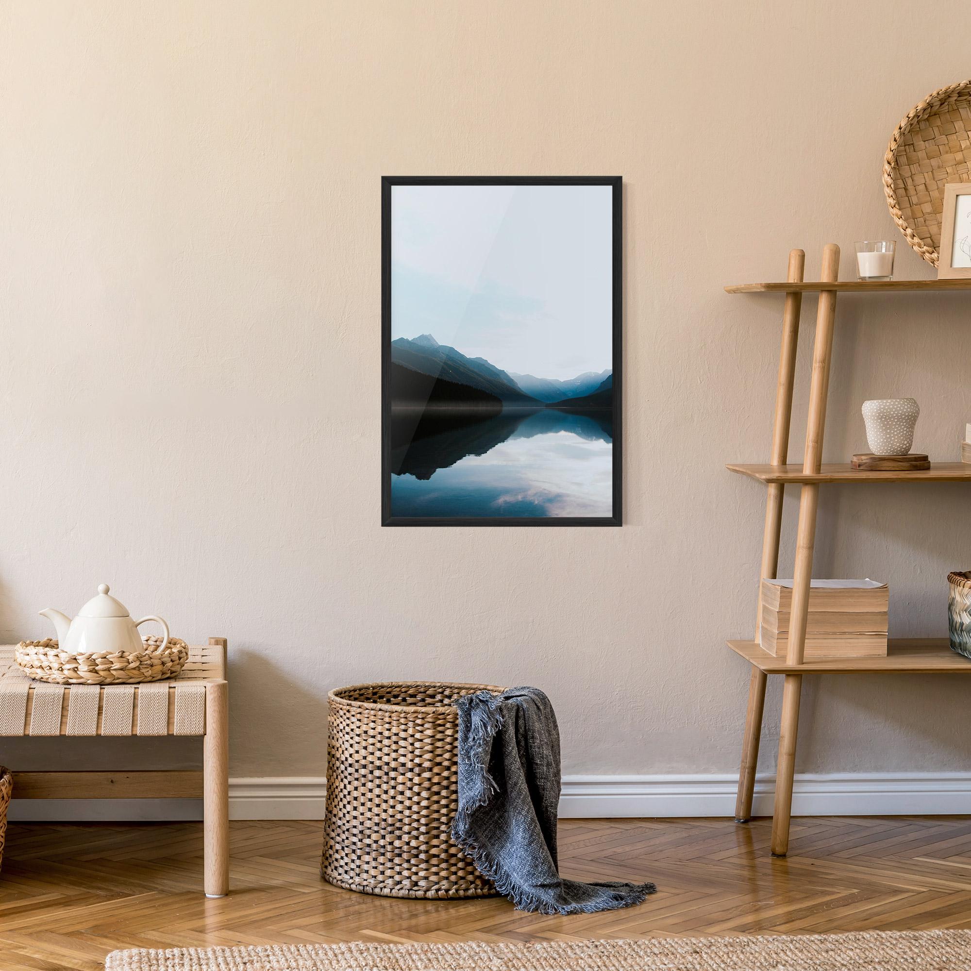 Keretezett Poszter Foggy Blue Light mockup 9