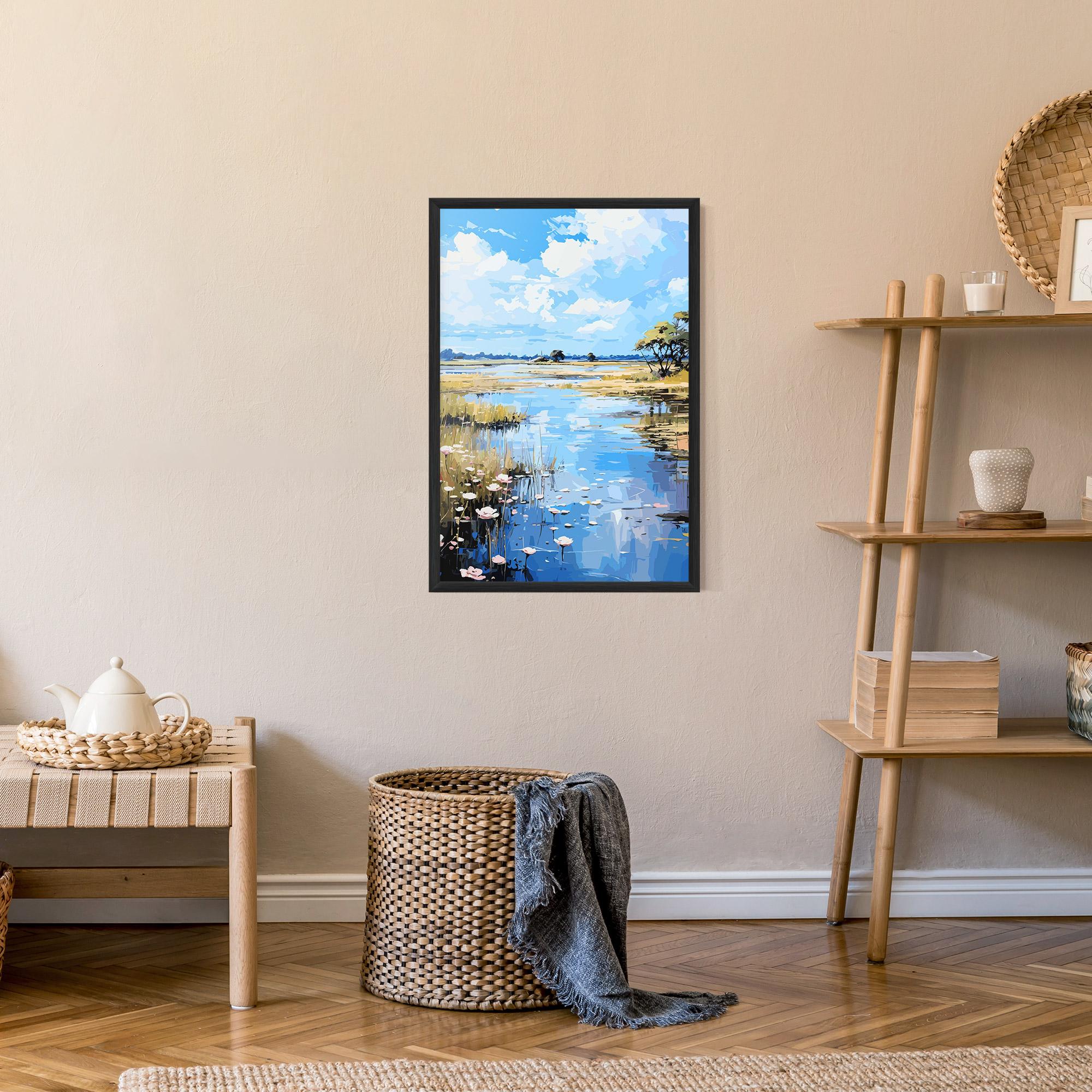 Keretezett Poszter Riverside Flowers mockup 9