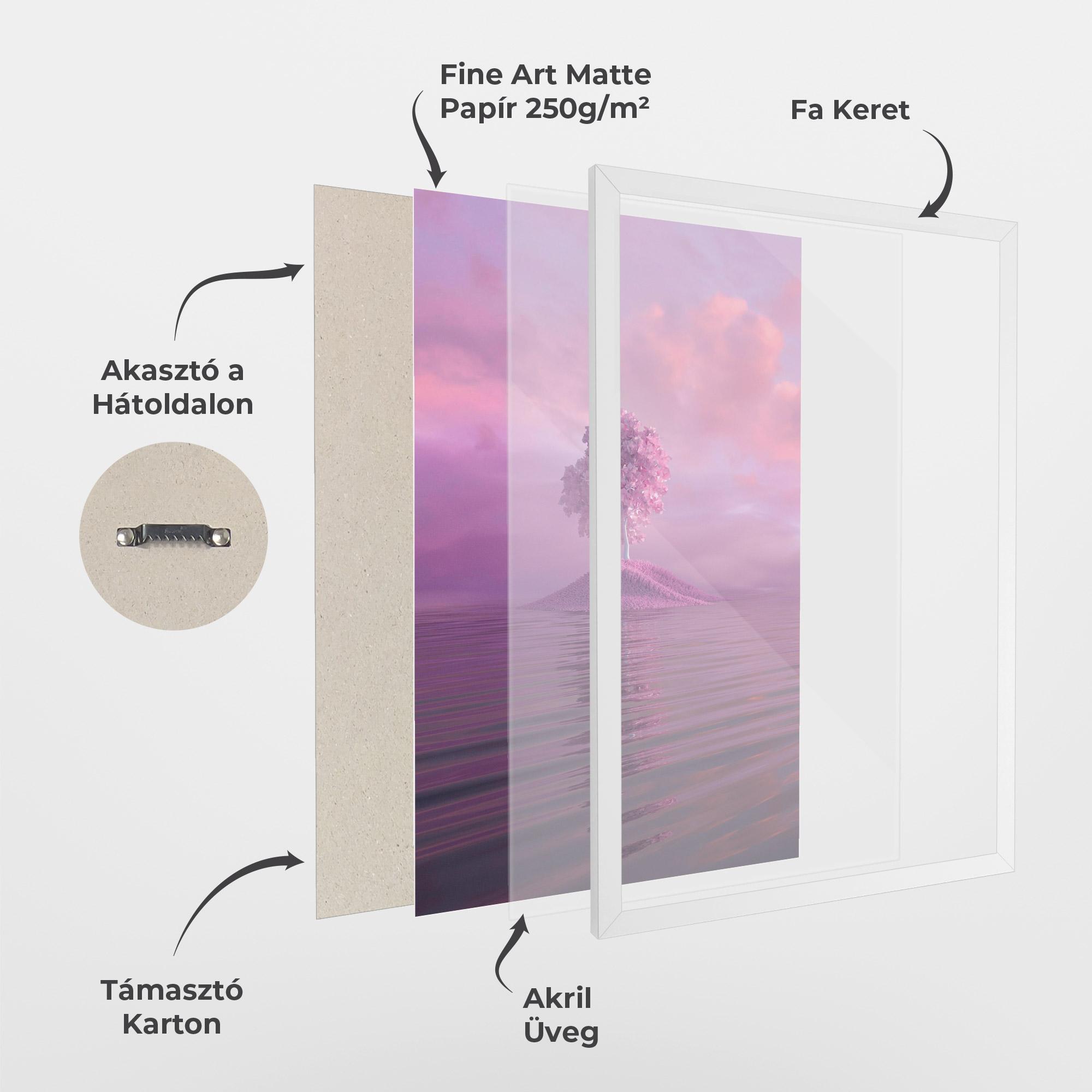 Keretezett Poszter Pink Landscape mockup 1