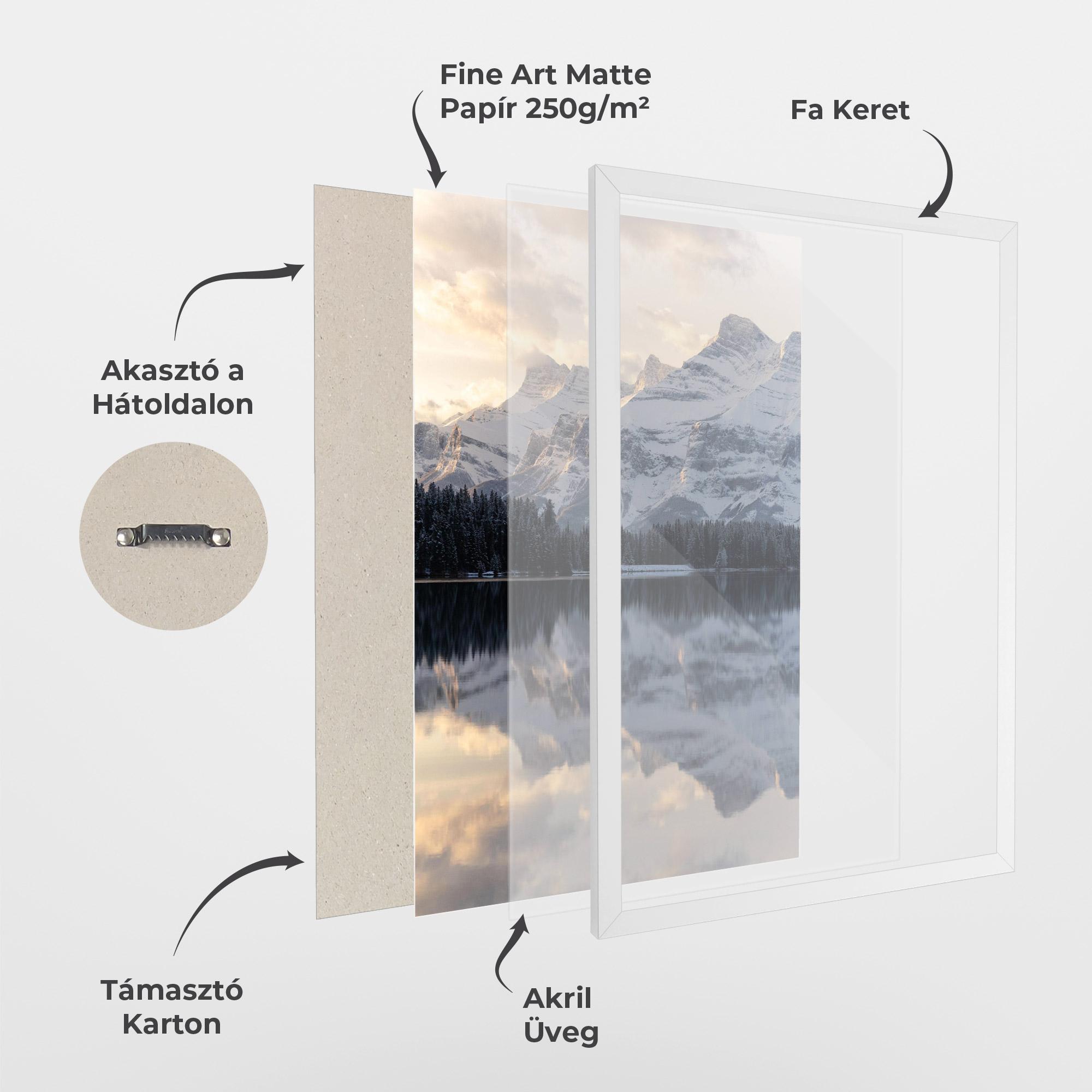 Keretezett Poszter Pretty Light Lake mockup 1