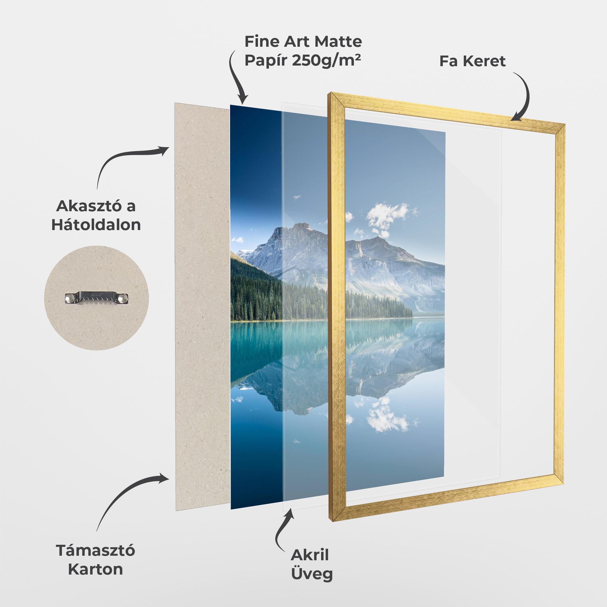 Keretezett Poszter Blue Mountain Lake mockup 1