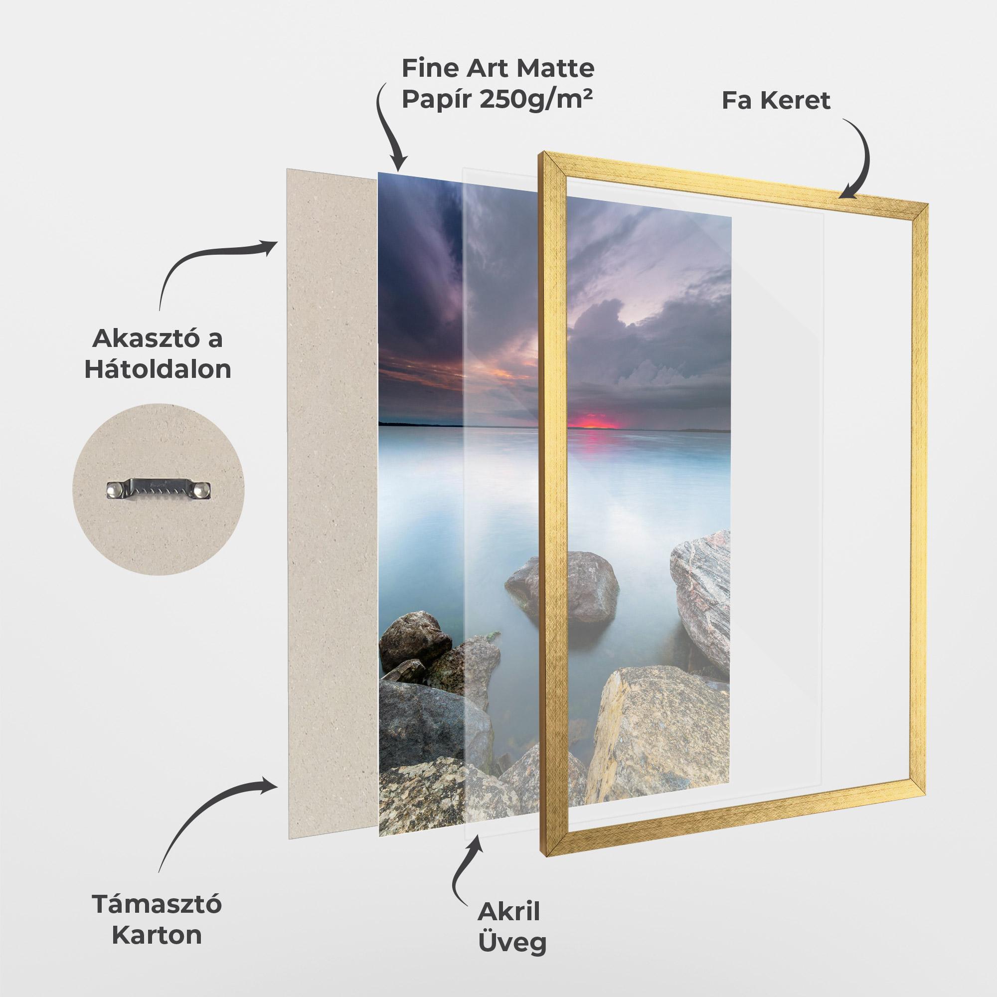 Keretezett Poszter Lake Sunset mockup 1