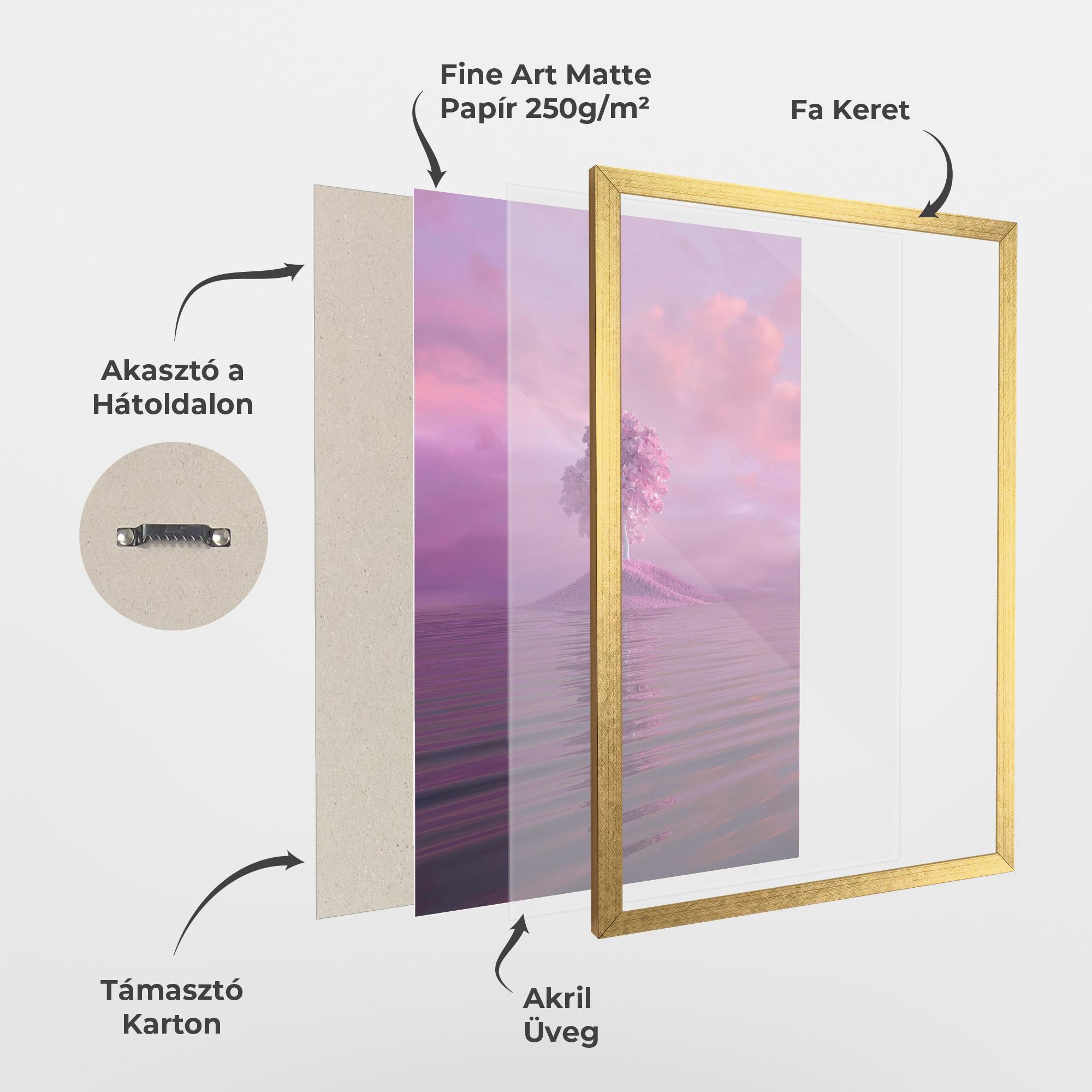 Keretezett Poszter Pink Landscape mockup 1