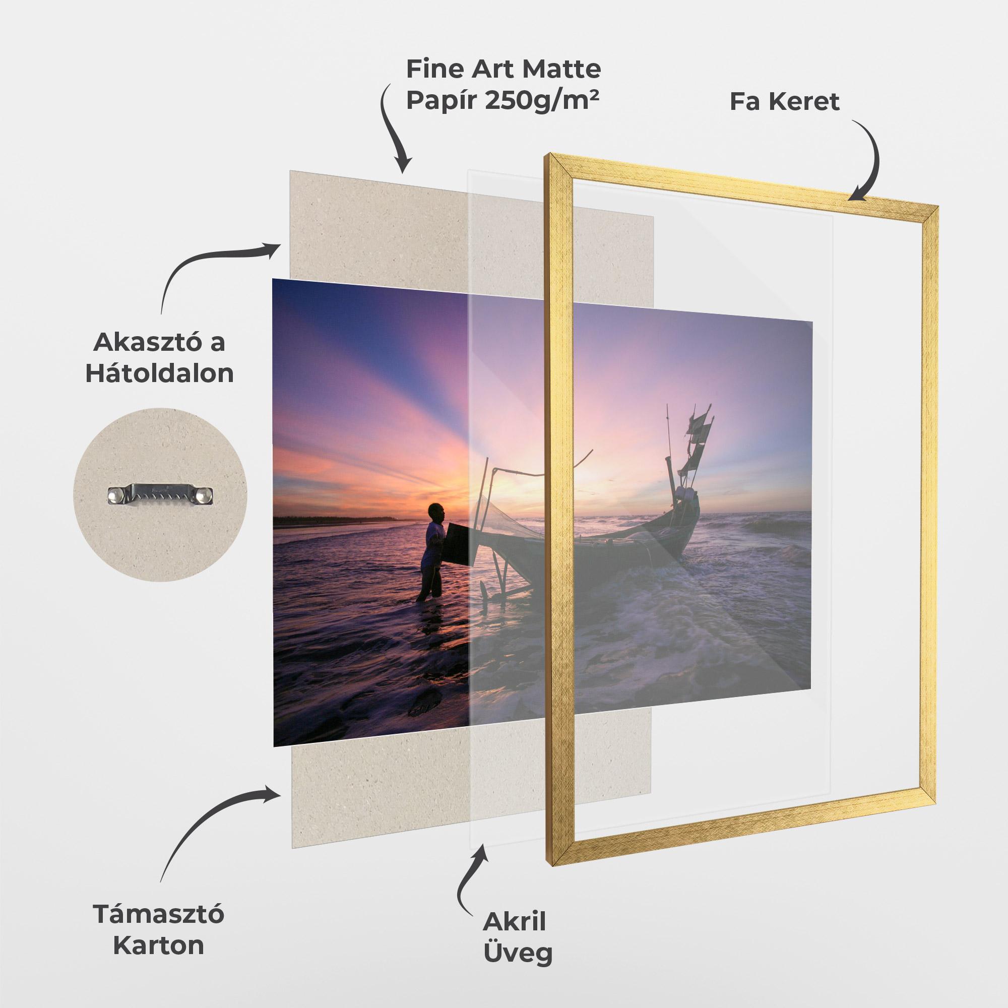 Keretezett Poszter Sailor At Dawn mockup 1