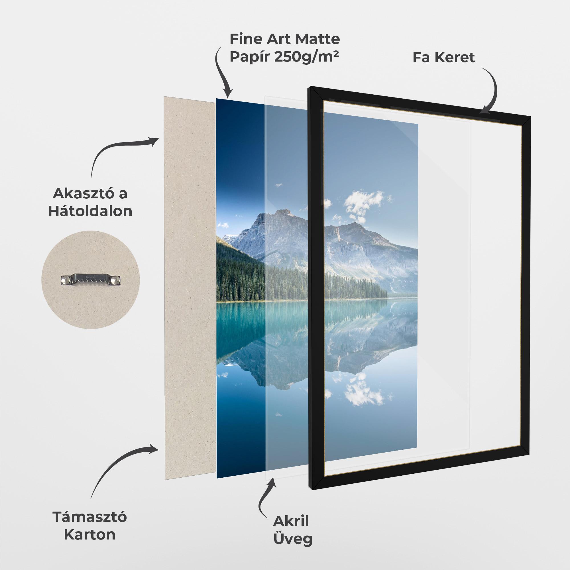 Keretezett Poszter Blue Mountain Lake mockup 1