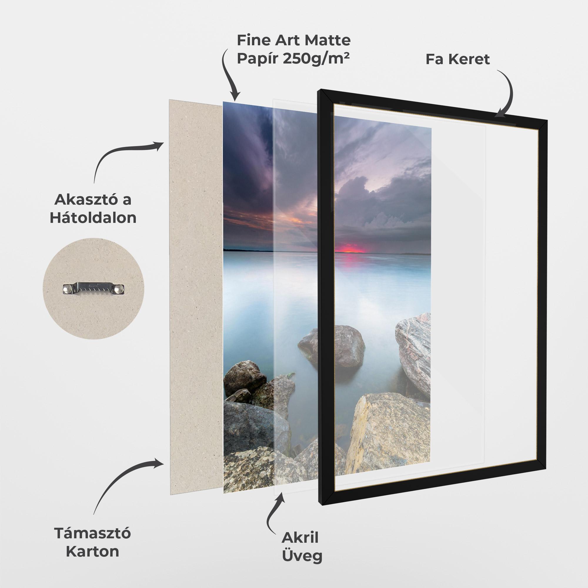 Keretezett Poszter Lake Sunset mockup 1